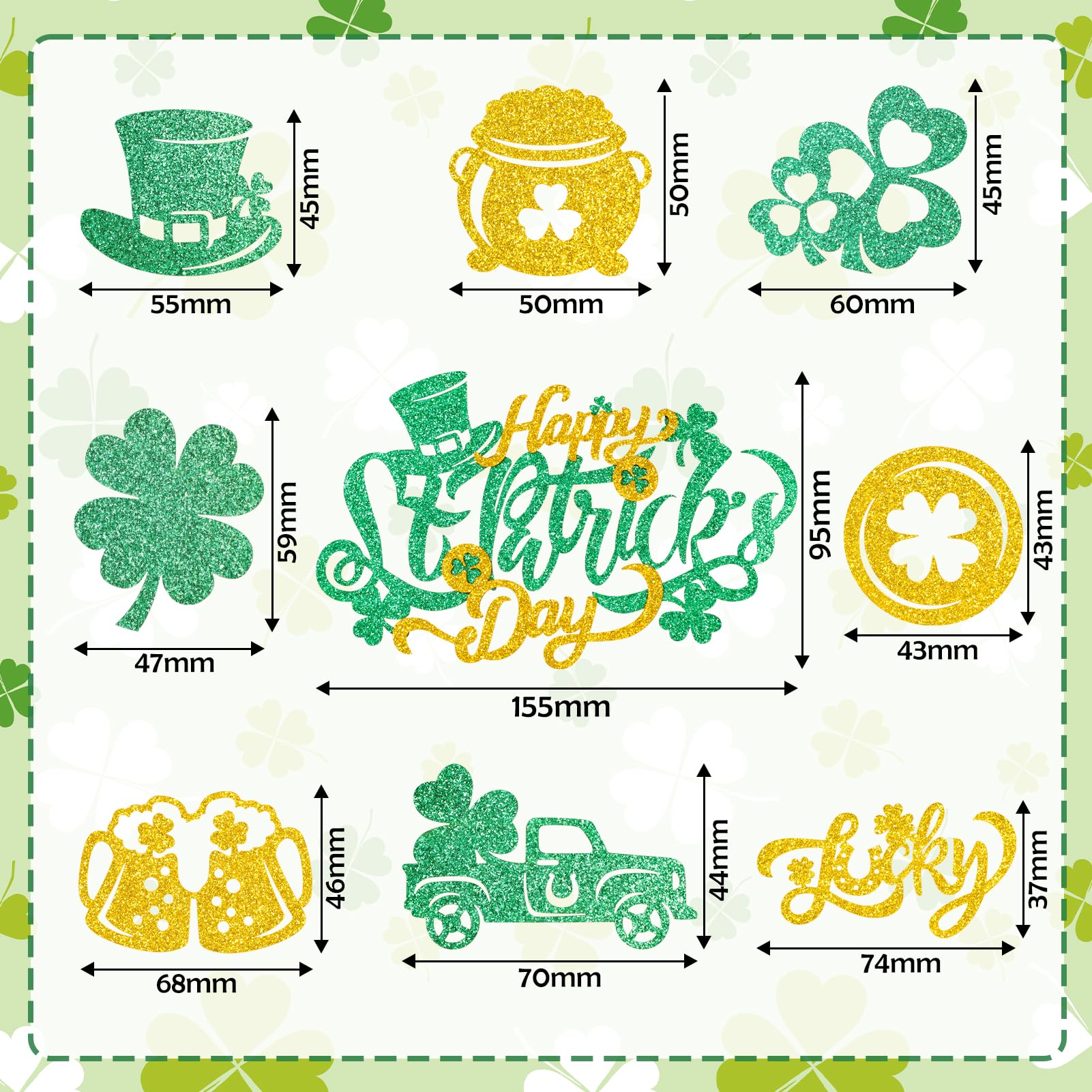 21 Stück Cupcake-Topper „Happy St. Patrick’s Day“ Mit Kleeblatt, Kobold & Mehr – Bunte Zahnstocher-Deko Für Kuchen, Desserts & Party