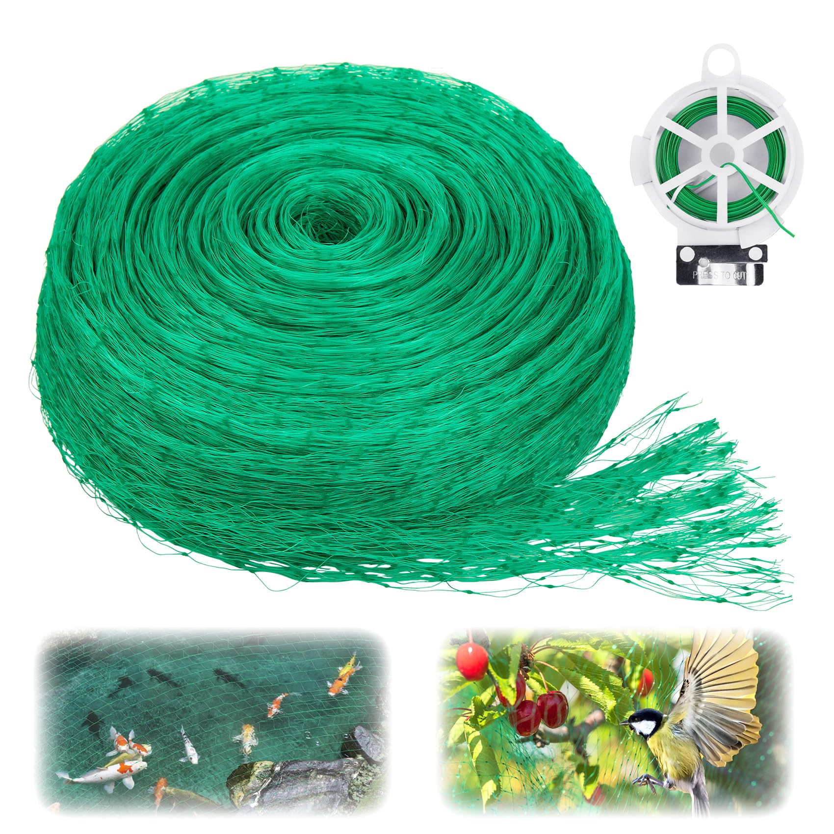 Filet Anti Oiseaux de Jardin Protecteur 4M x 20M Mailles Réutilisable