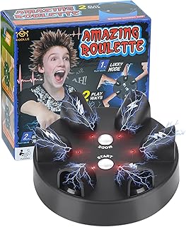 لعبة مسدس صعق كهربائي روليت، جهاز كشف الكذب، ألعاب مزاح للحفلات، جهاز صدمة كهربائية للأطفال والبالغين للحفلات العائلية من كول