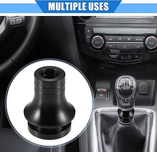 Miniatura 2 de Adaptador de perilla de palanca de cambios de automóvil, M12 x 1.25, retenedor de maletero universal para vehículos de transmisión manual, aleación