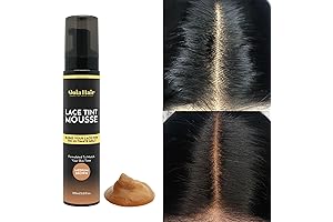 Dolahair 2-in-1 Wig Freshener Mousse Plus Lace Tint Spray for Medium Brown Wigs