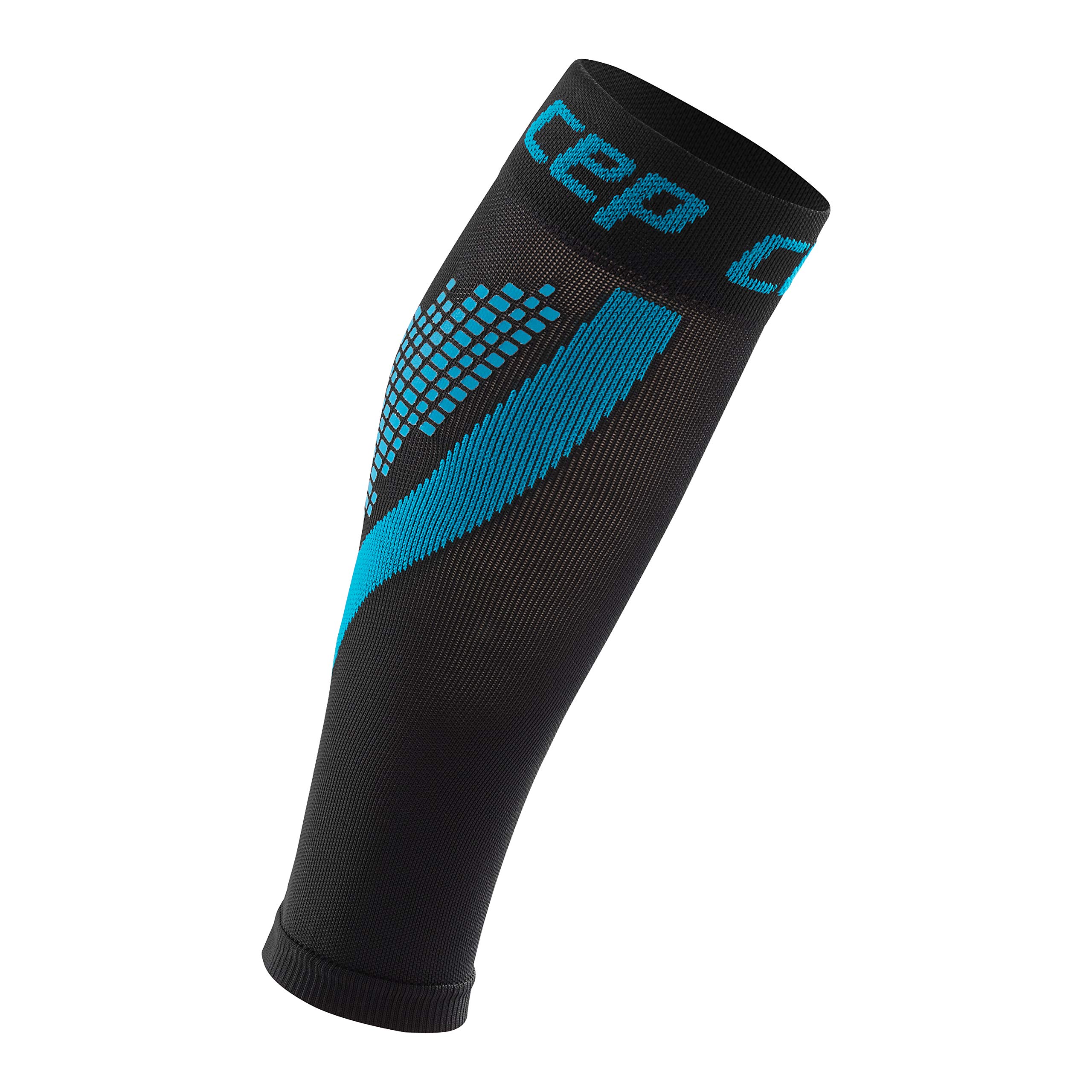 CEP - NIGHTTECH Calf Sleeve 2.0, Reflektierende Damen Beinstulpen, Stutzen für exakte Wadenkompression, Made by Medi, schwarz / blau, Size IV