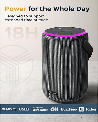 Miniatura 6 de TREBLAB HD-Energy-Pro - Altavoces inalámbricos para exteriores con Bluetooth – Audio inmersivo de 40W, IPX6 impermeable, batería de 18H, luz RGB,