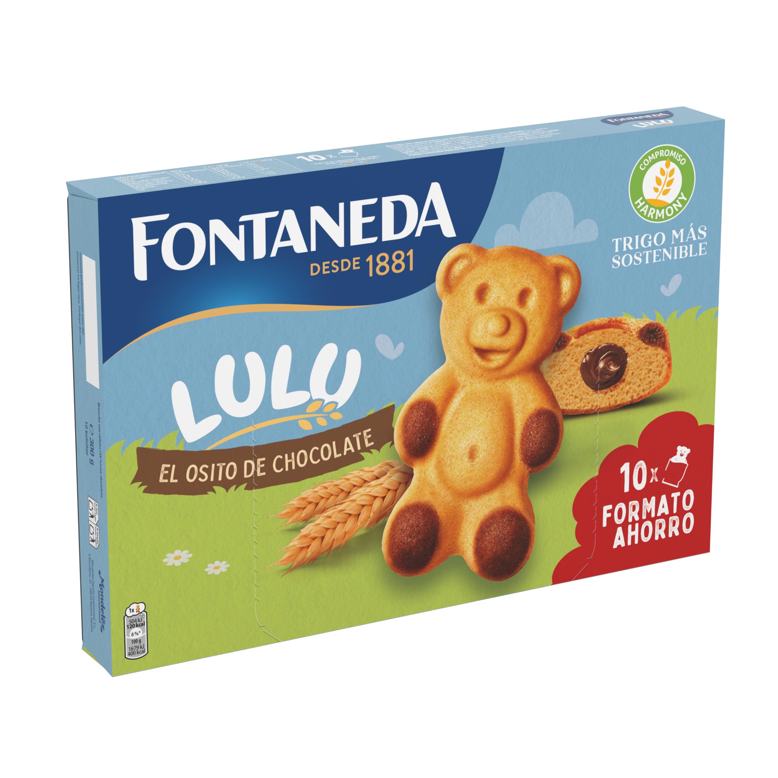 Fontaneda Osito Lulu Bizcochos Rellenos de Chocolate 300 g