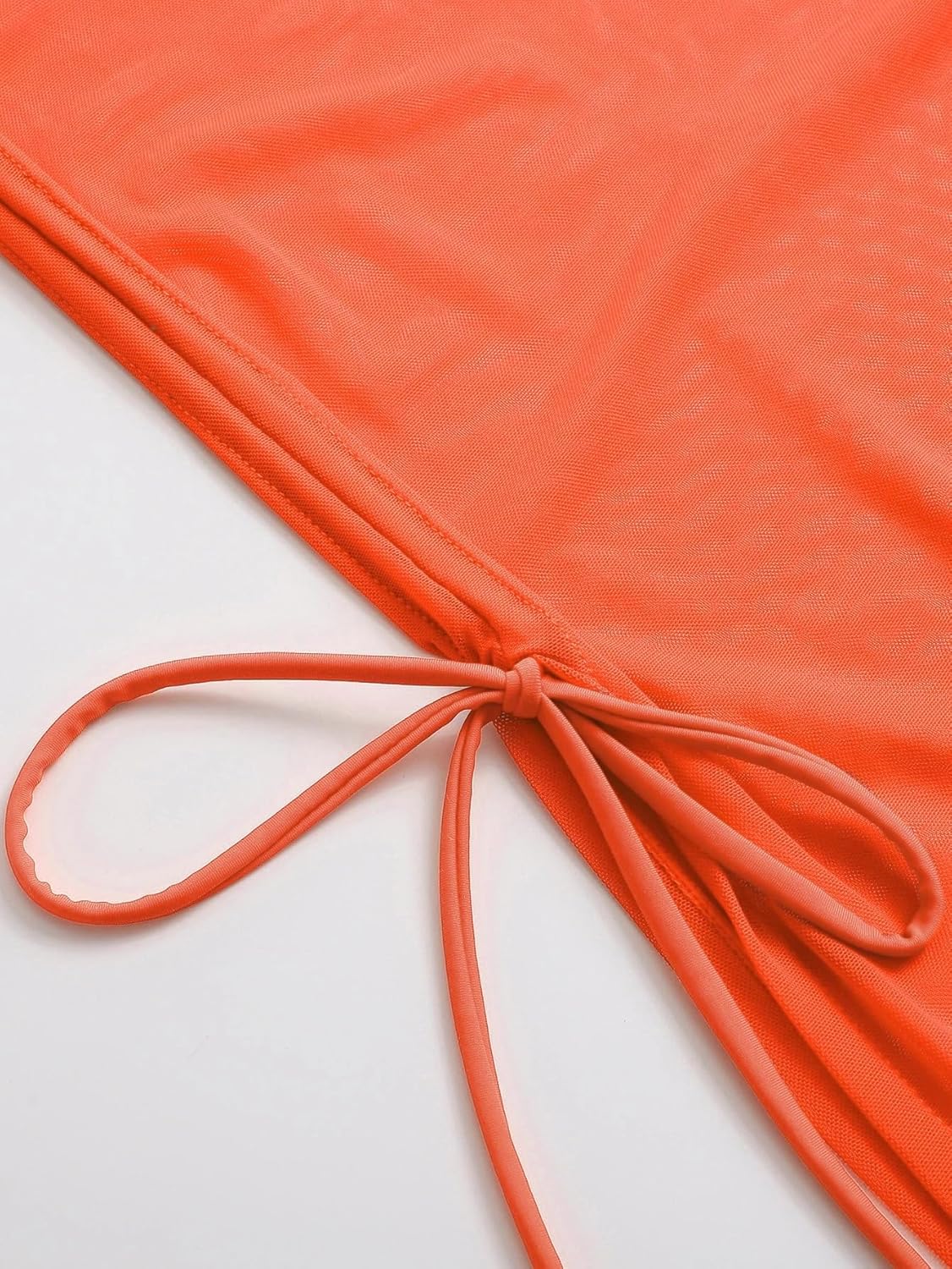 Womens Drawstring Side Slit Mesh Cover Up Dress,Summer Beach cover ups for swimwear