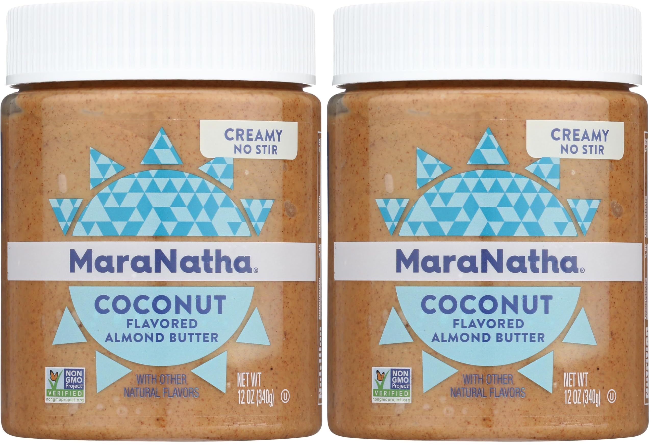 MaraNatha Creamy Roasted Coconut Almond Butter, No Stir, 12 Ounce Jar (Pack of 2)