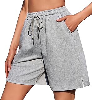 Jezonga Shorts Women's Short Sports Shorts Cotton Sports Shorts Summer Loose Casual Trousers with Pockets High Waist Elast...