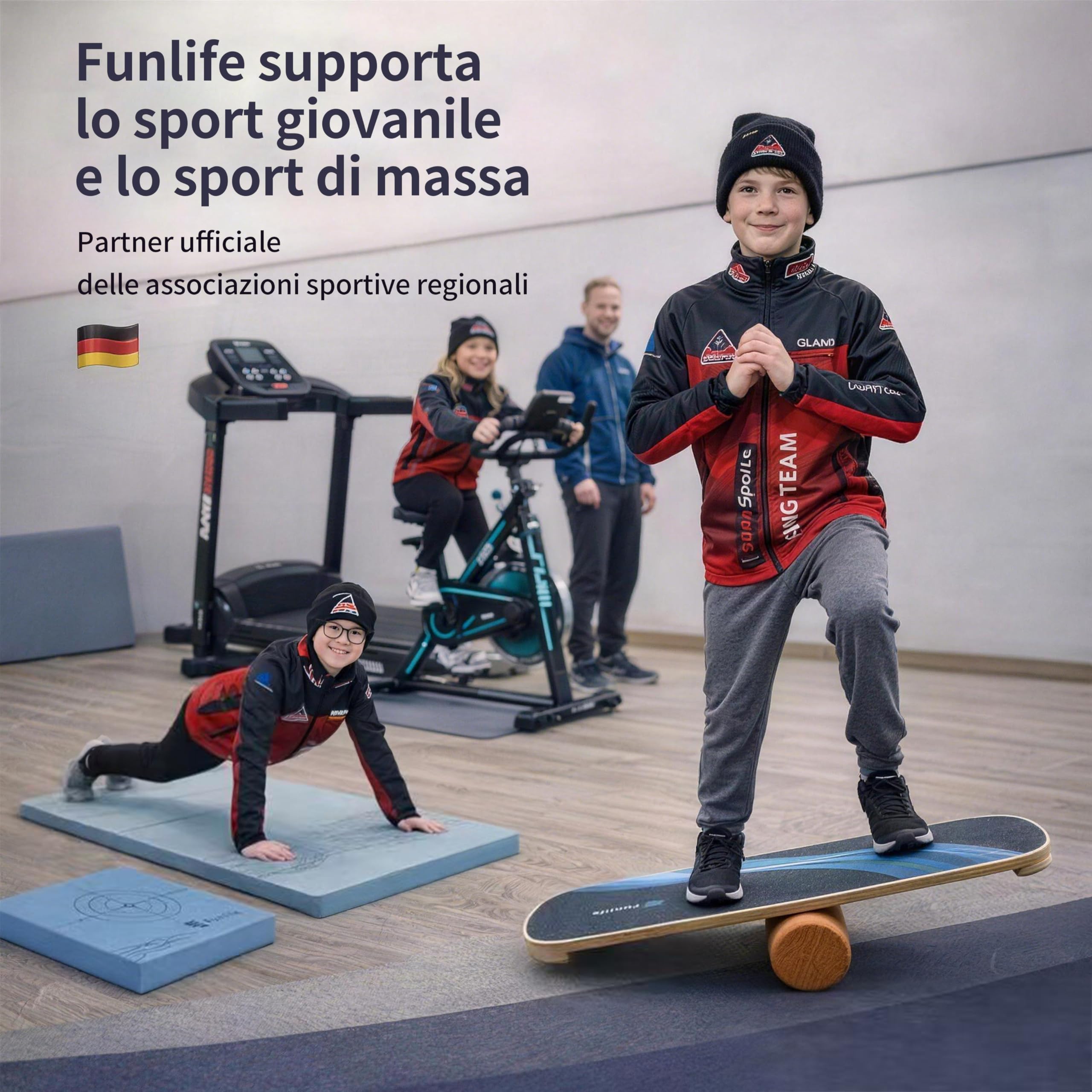 FunLife F1 - Tapis roulant pieghevole 3 in 1 con maniglia, silenziosa e piatta, fino a 120 kg, per scrivania e ufficio, per anziani e riabilitazione