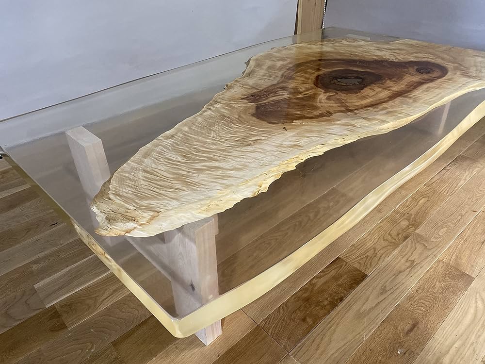 レジンテーブル　タモ　1710×700×30 レジンテーブル タモ 1710×700×30