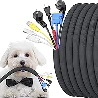 Vista 12 de Protectores de cable de 3/8 de pulgada para mascotas anti-mordida, protector de cable de 10 pies para mascotas, funda flexible de gestión de cables