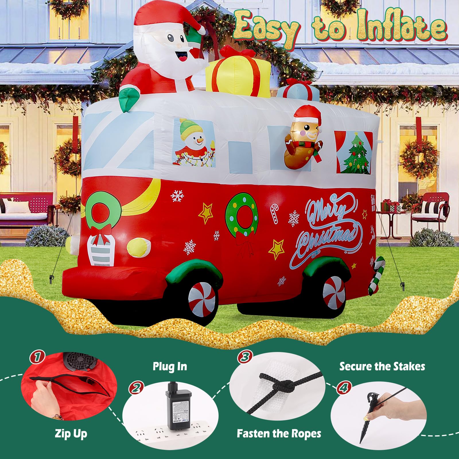 Travel Trailer Christmas Lawn Decoration Christmas Lawn Decorations