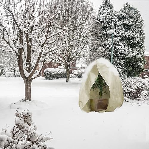 Miniatura 5 de gardtree Cubiertas de invierno para plantas de 47 x 70 pulgadas, paquete de 2 unidades, más gruesas, para plantas de jardín, viento frío, con