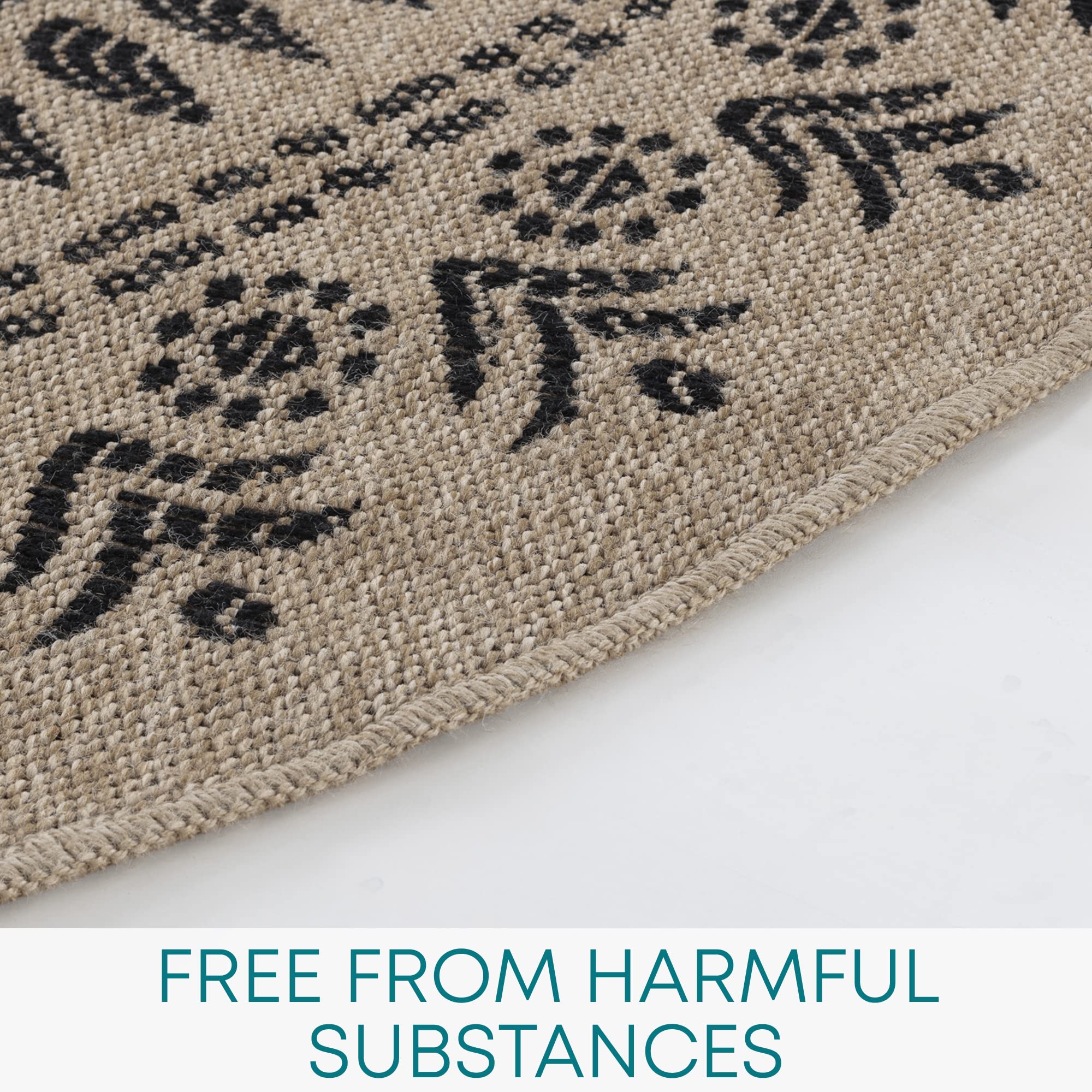 Livabliss Tavira Indoor Outdoor Rug, Large Boho Rugs for Living Room 160x213 cm Dining, Kitchen Carpet - Image 4