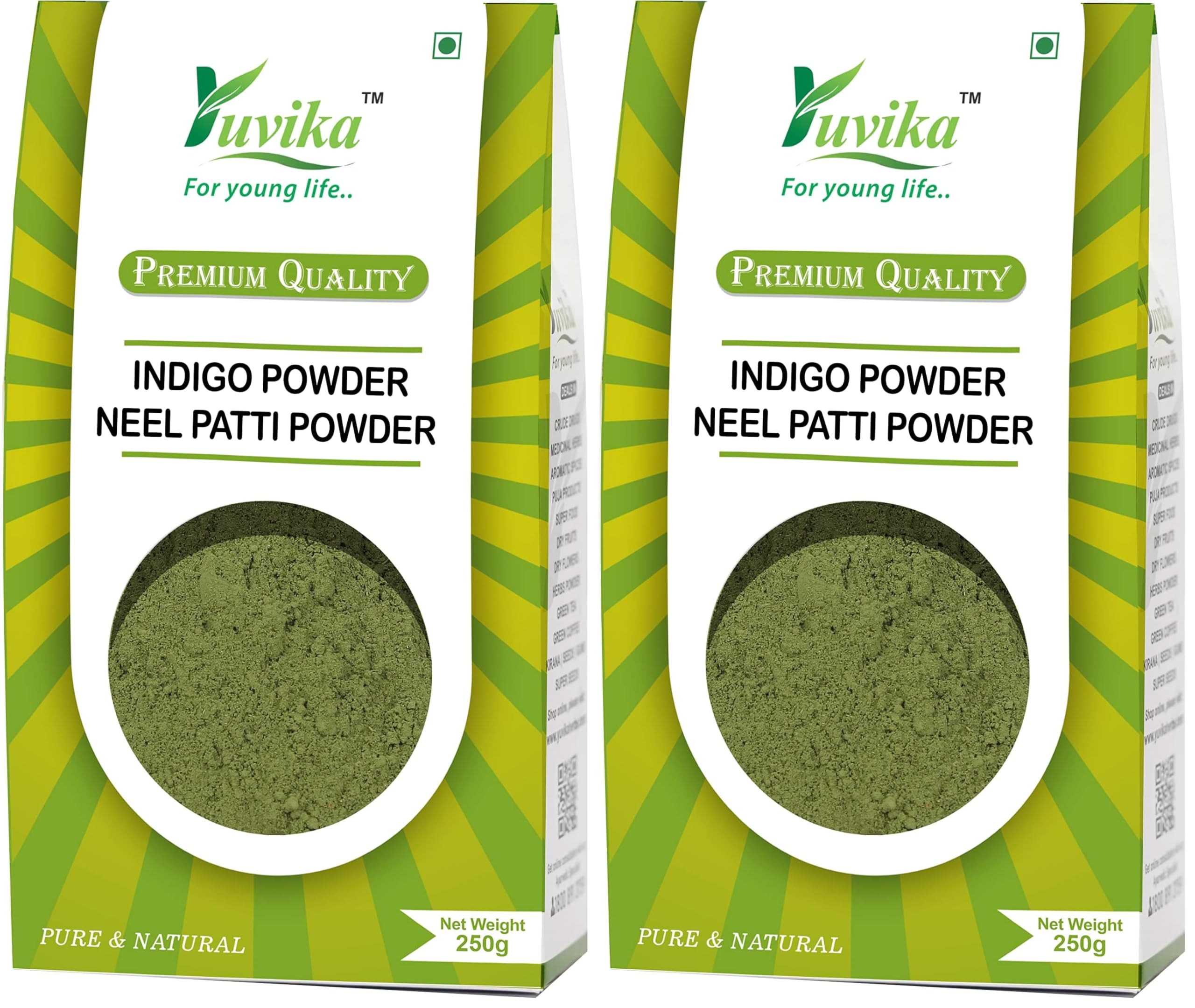 Yuvika Indigo Powder - Neel Patti - Indigofera tinctoria - Neelambari 250 Grams (Pack of 2)-picture-52