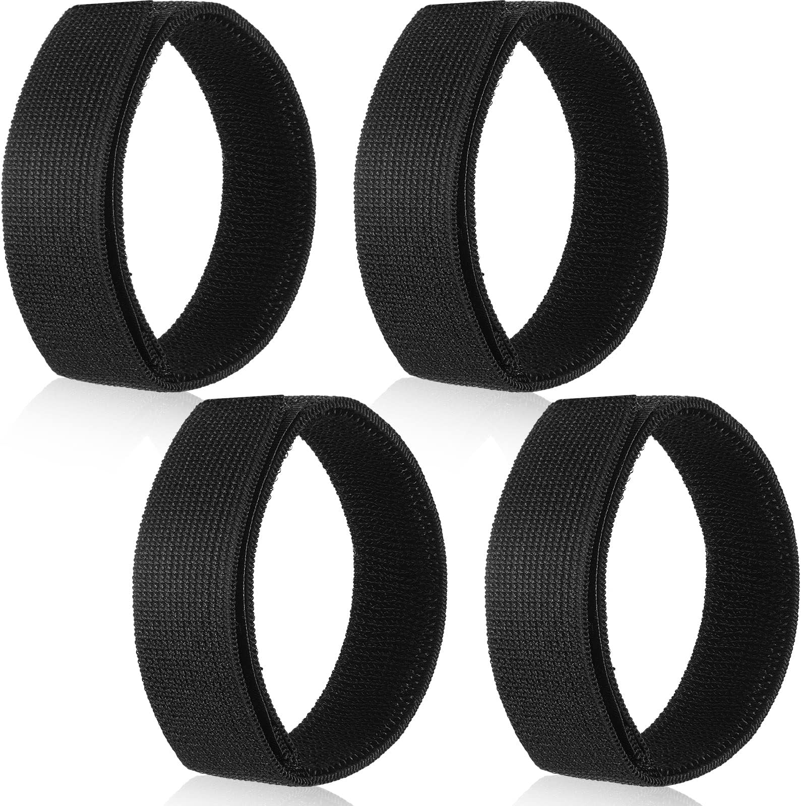 JaGely 2 Pairs Black Boot Blousers Elastic Boot Straps Bands Blousing Straps Ankle Hook and Loop for Hunting Hiking Cycling