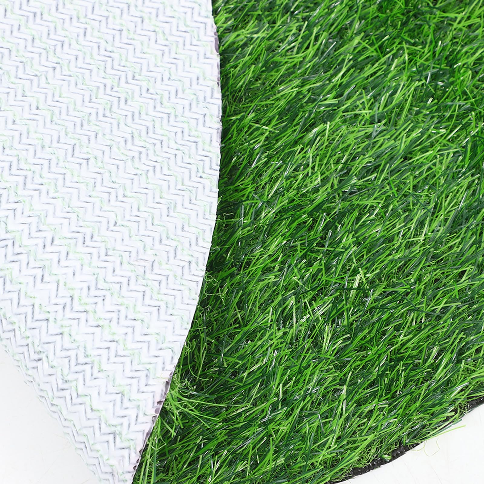 Kisangel Gazon Artificiel Rond 90 CM Diamètre 25 MM Épaisseur Tapis de Propreté pour Chien Utilisation Extérieure et Intérieure