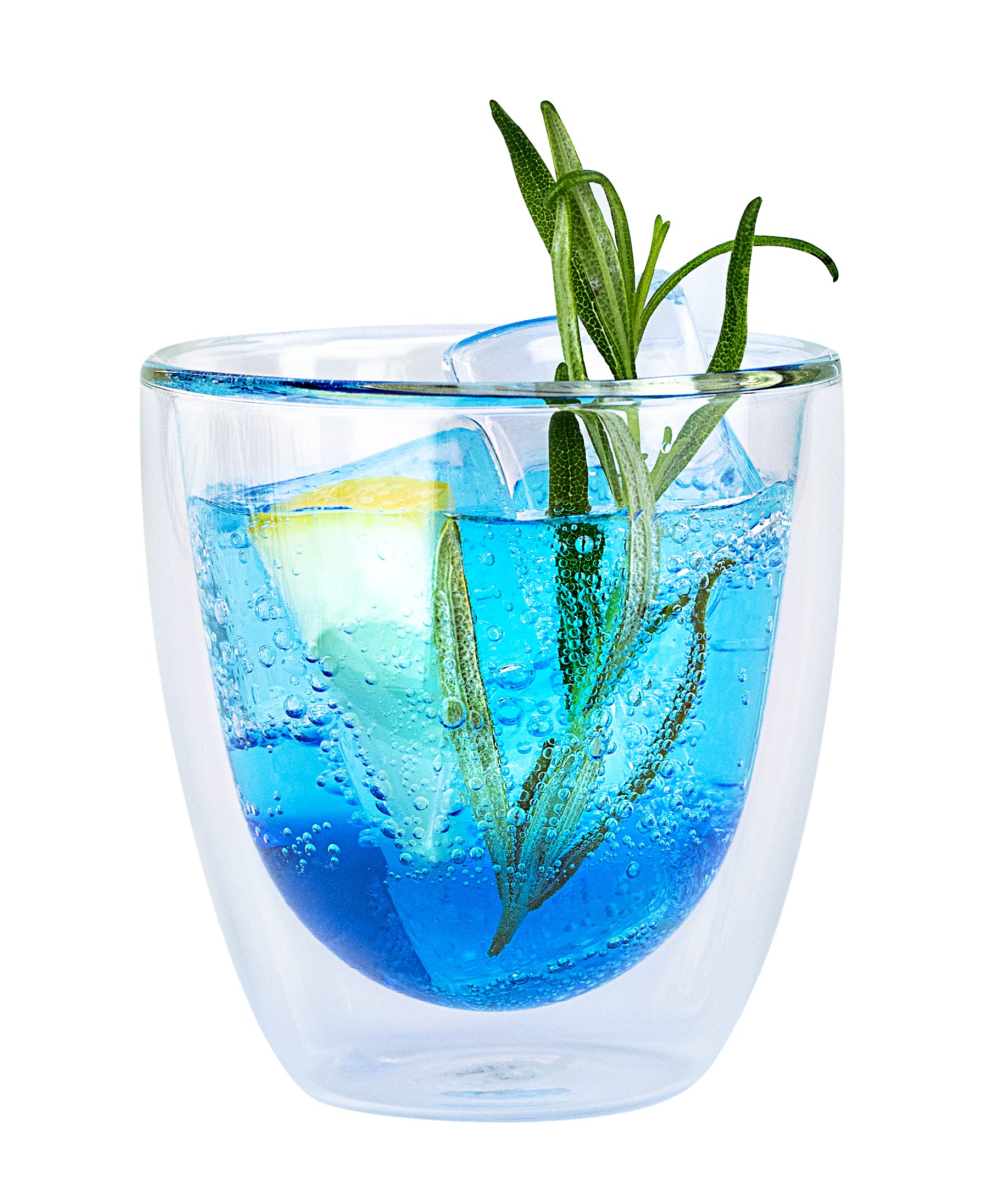 Aqualogis – Set Di 2 Bicchieri Termici In Vetro Da 80ml Per Espresso – Doppia Parete Isolante, Idea Regalo - 2