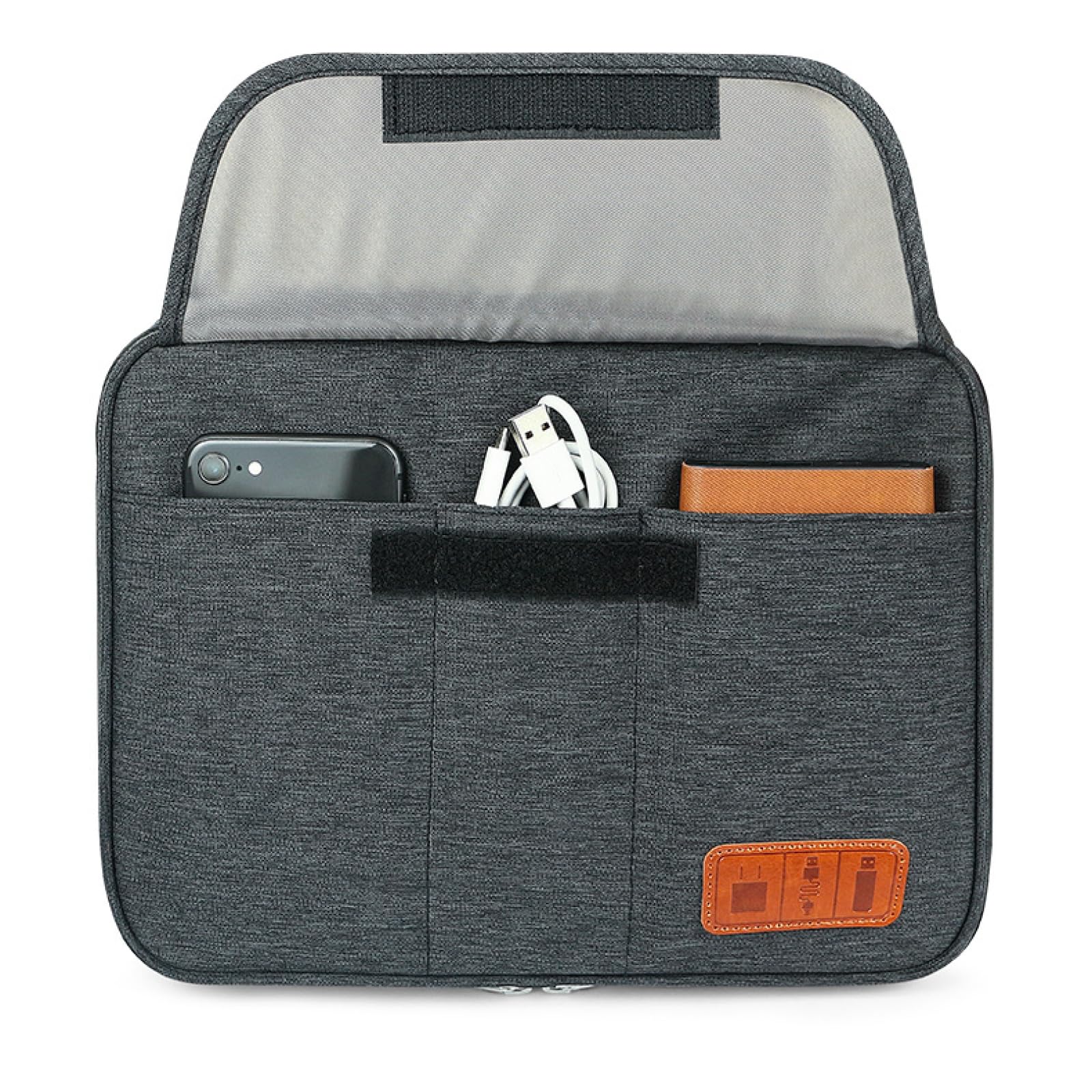 Organisateur Sac électroniques voyage, Sac rangement câbles multifonction, étui voyage (cabl Noir 28.5X23X6cm)
