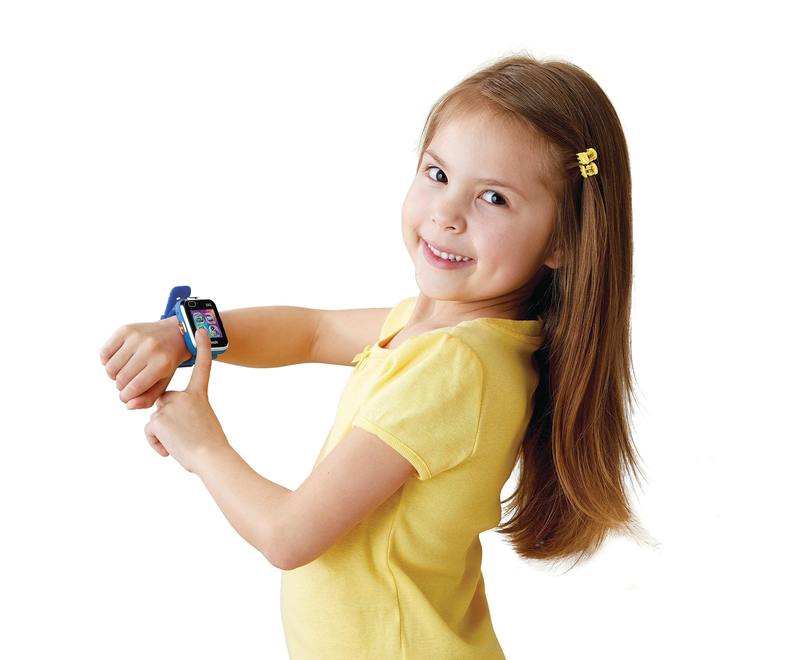 VTech Kidizoom Smartwatch DX2 niebieski, interaktywny zegarek dla dzieci z podwójnym aparatem, kolorowy ekran dotykowy, inteligentny zegarek z czujnikiem ruchu, odporny na wstrząsy, język włoski, 5-13