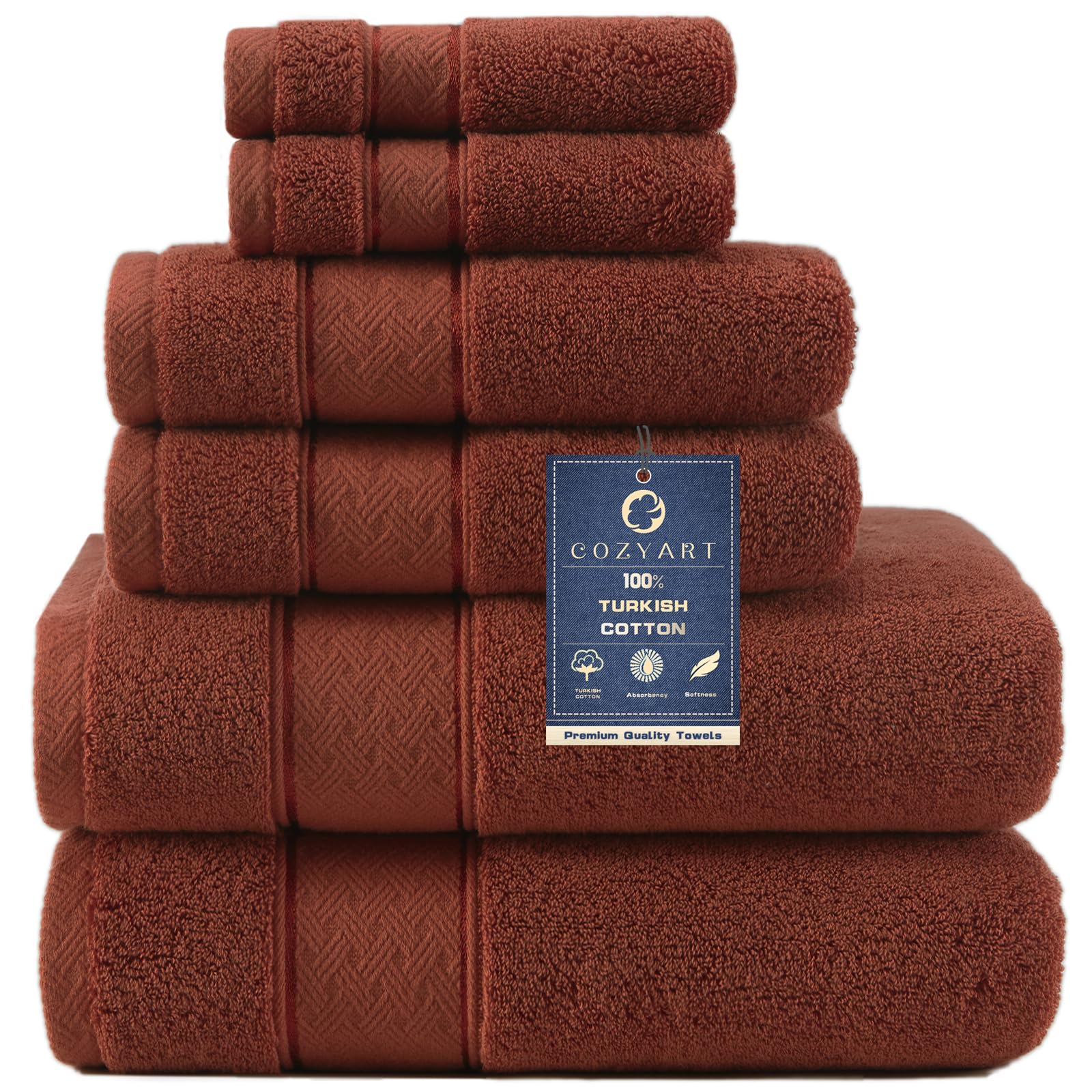 COZYART Turkish Cotton Towel Set