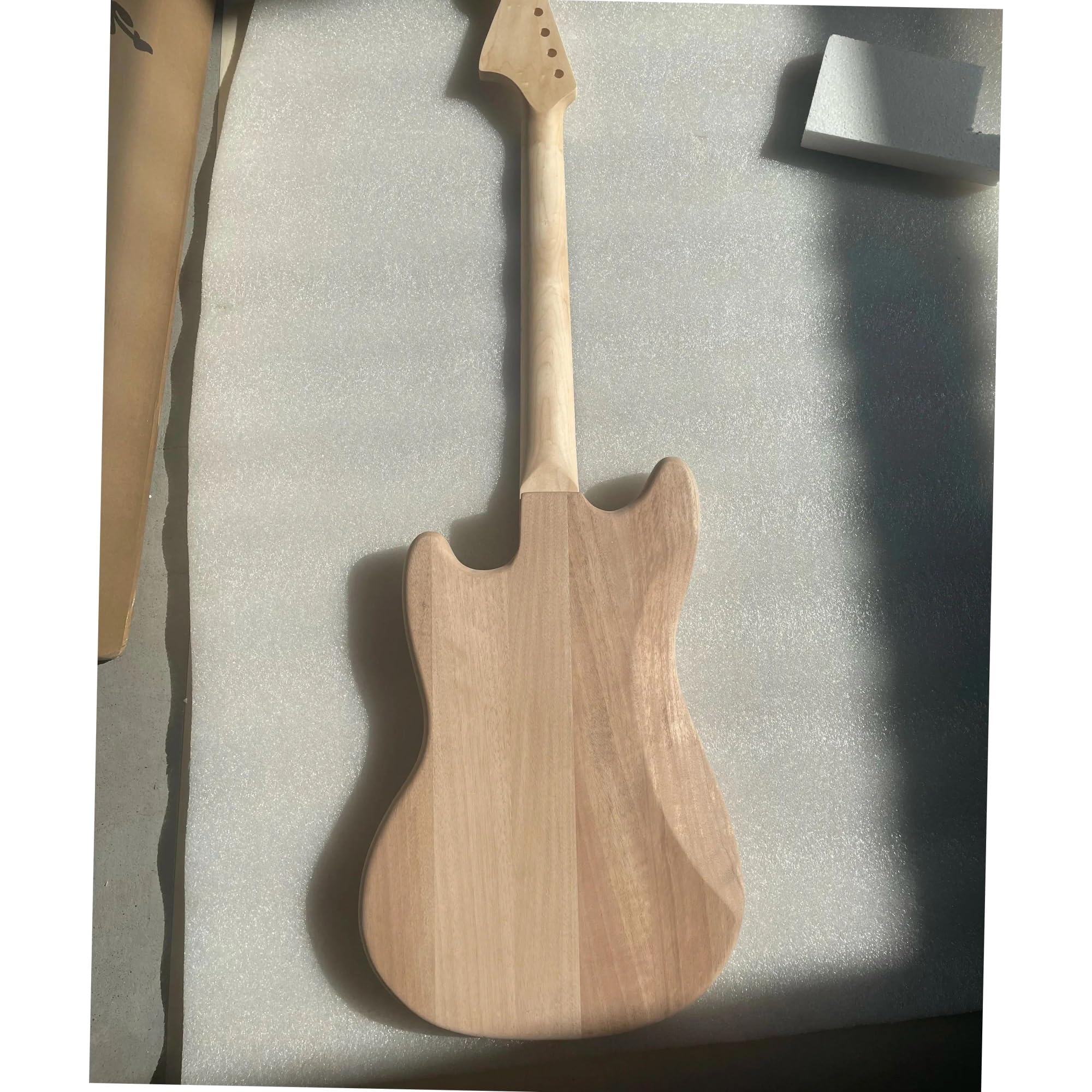 Unfinished Guitar Body Electric Guitar Kit Mahogany Body And Neck Maple Wood Rosewood Fretboard For Luthier DIY Part