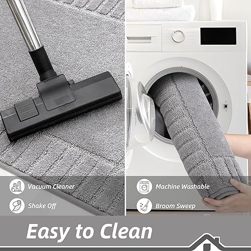 Miniatura 7 de BEQHAUSE Door-Mat - Tapete antideslizante para puerta principal, de perfil bajo, para la entrada de la puerta principal, resistente a la suciedad,