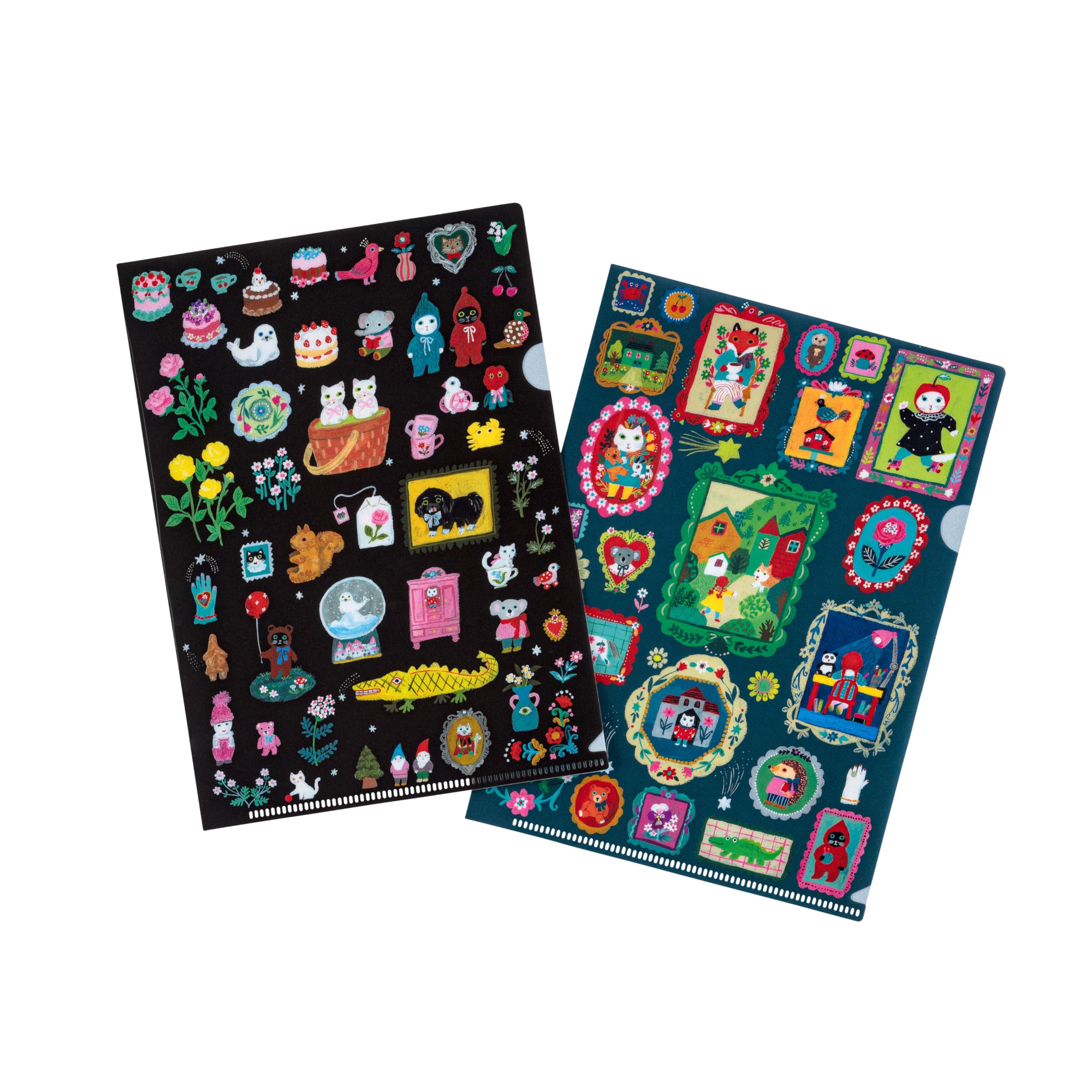 Yumi Kitagishi/Hobonichi Clear File Souvenir for Cousin Size (2-piece set) : Office Products