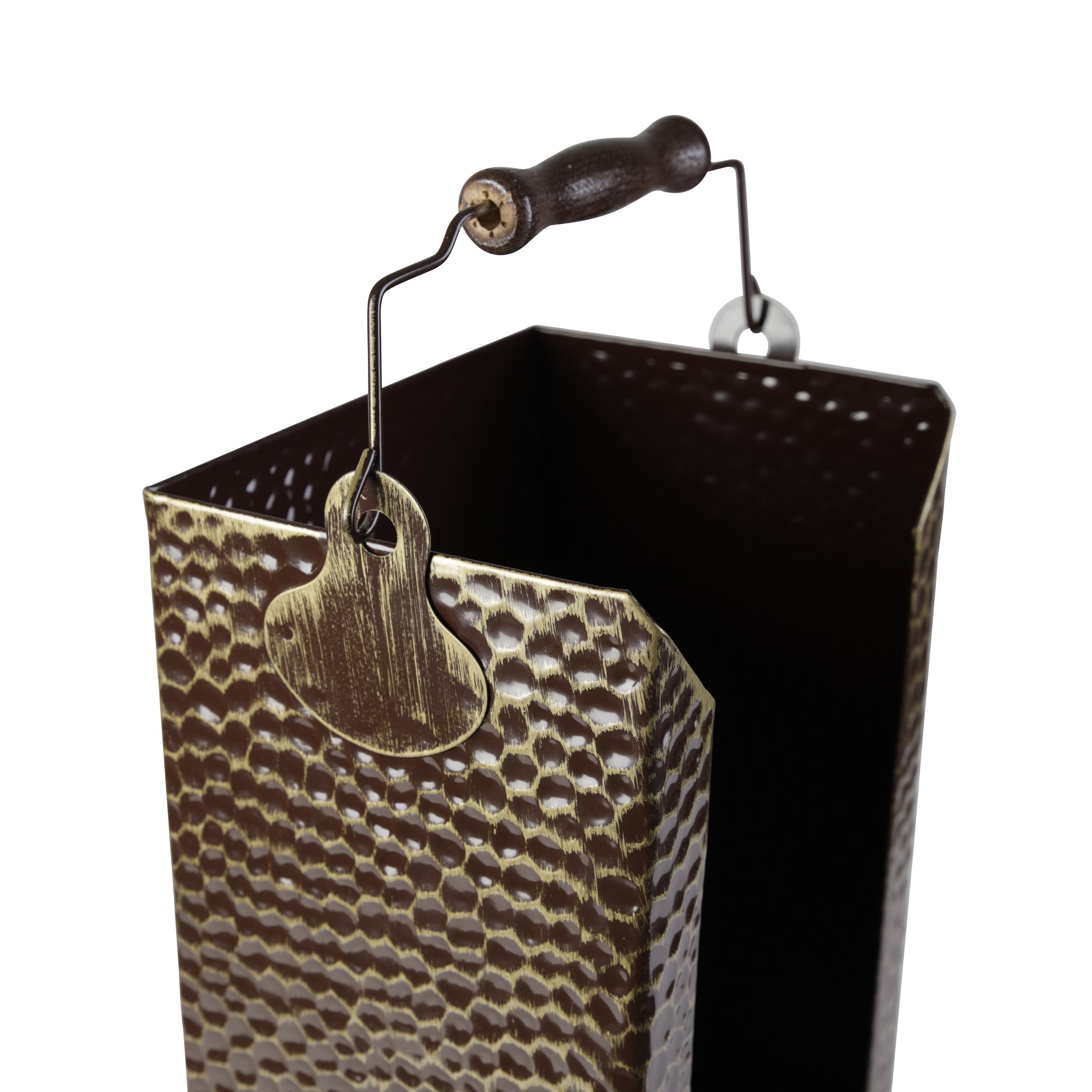 Secchio Per Carbone Kamino-Flam 14L - Metallo, Con Coperchio E Manico, Nero - Foto 3