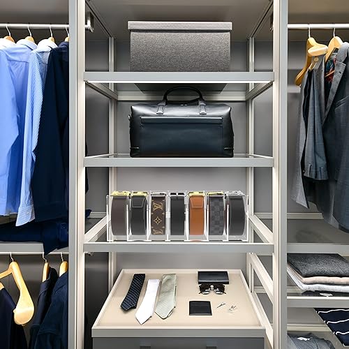 Miniatura 7 de Houseables Organizador de cinturón, soporte para cinturón, organizador de cinturón para armario, almacenamiento de cinturón, organizador de