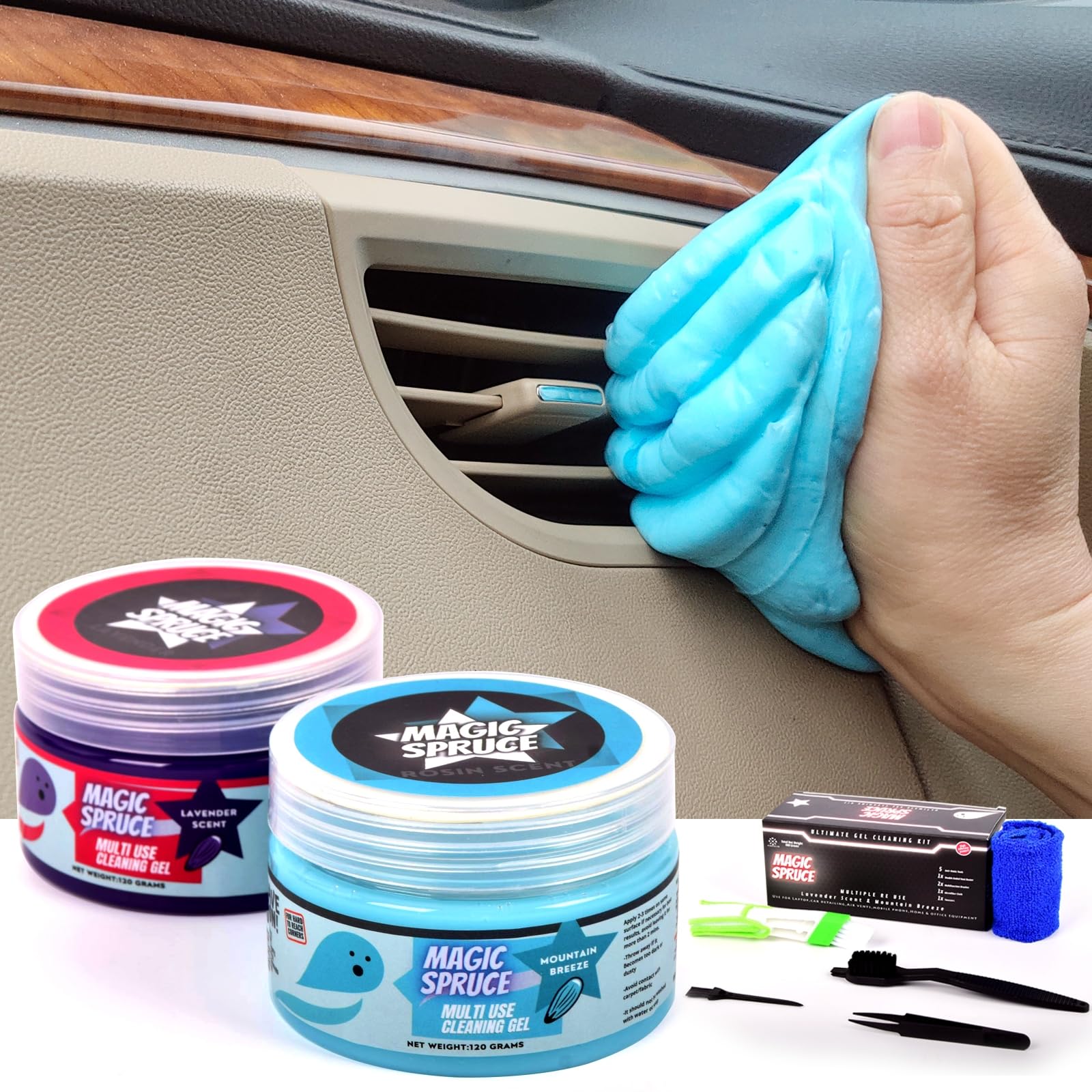 Gel Detergente Multiuso Per Auto – Pasta Magica Per Pulizia Polvere E Interni – Riutilizzabile – 160g