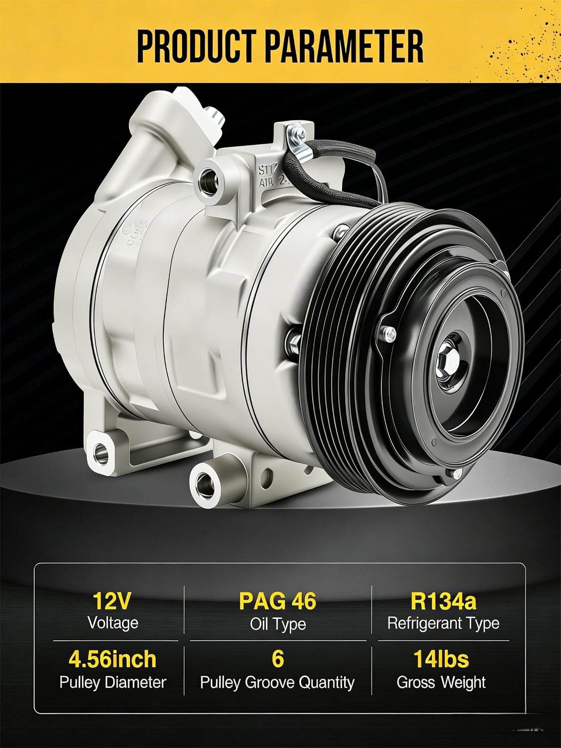 KAC AC Compressor Compatible with Ford Escape 2008-2012 3.0L, AC Compressor Kit Replace for 68672