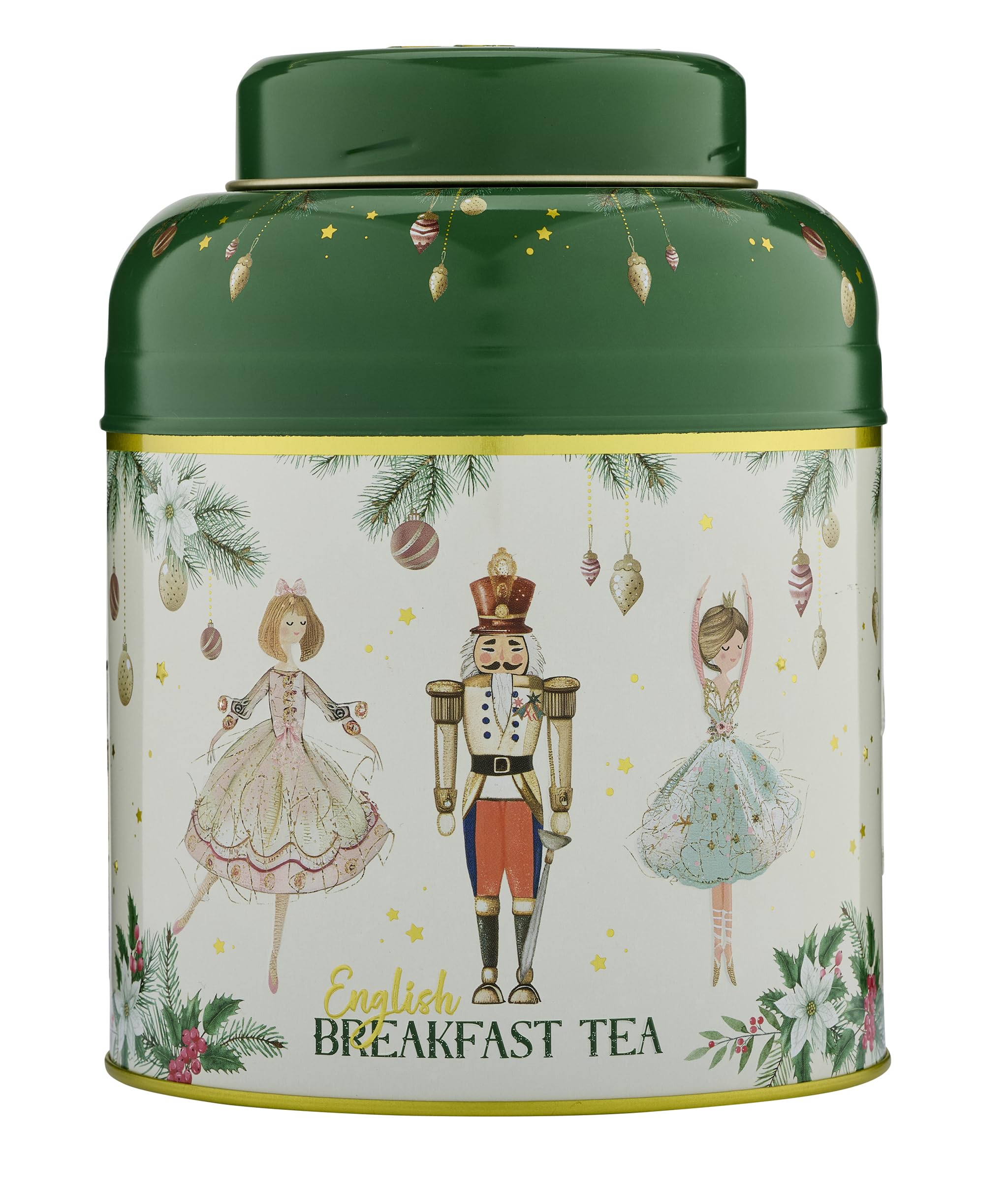 New English Teas The Nutcracker Christmas Tea Caddy – 80 English Breakfast Teabags