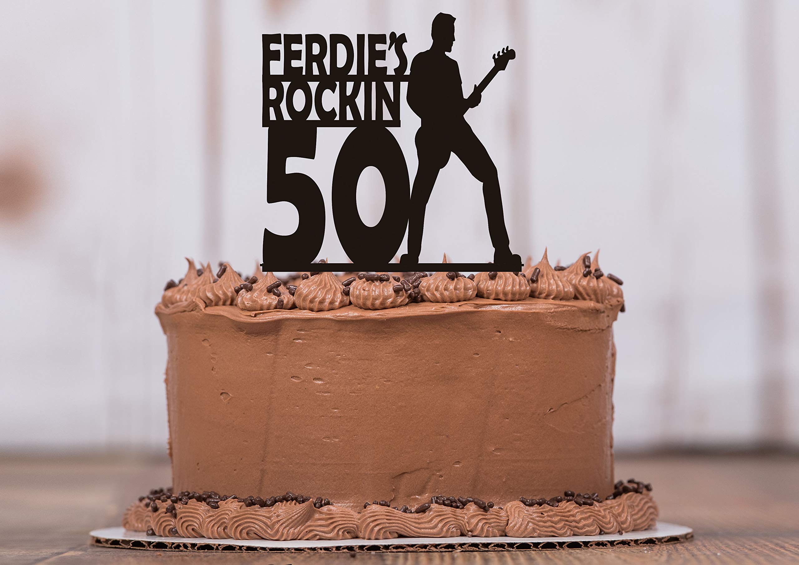 Amazon.com: Rocker Cake Topper with Keepsake Base, Music, Guitar, Treble  Clef, Musician, Band Party, Musical Instrument, Personalized Cake Topper,  Marching Band : Grocery & Gourmet Food