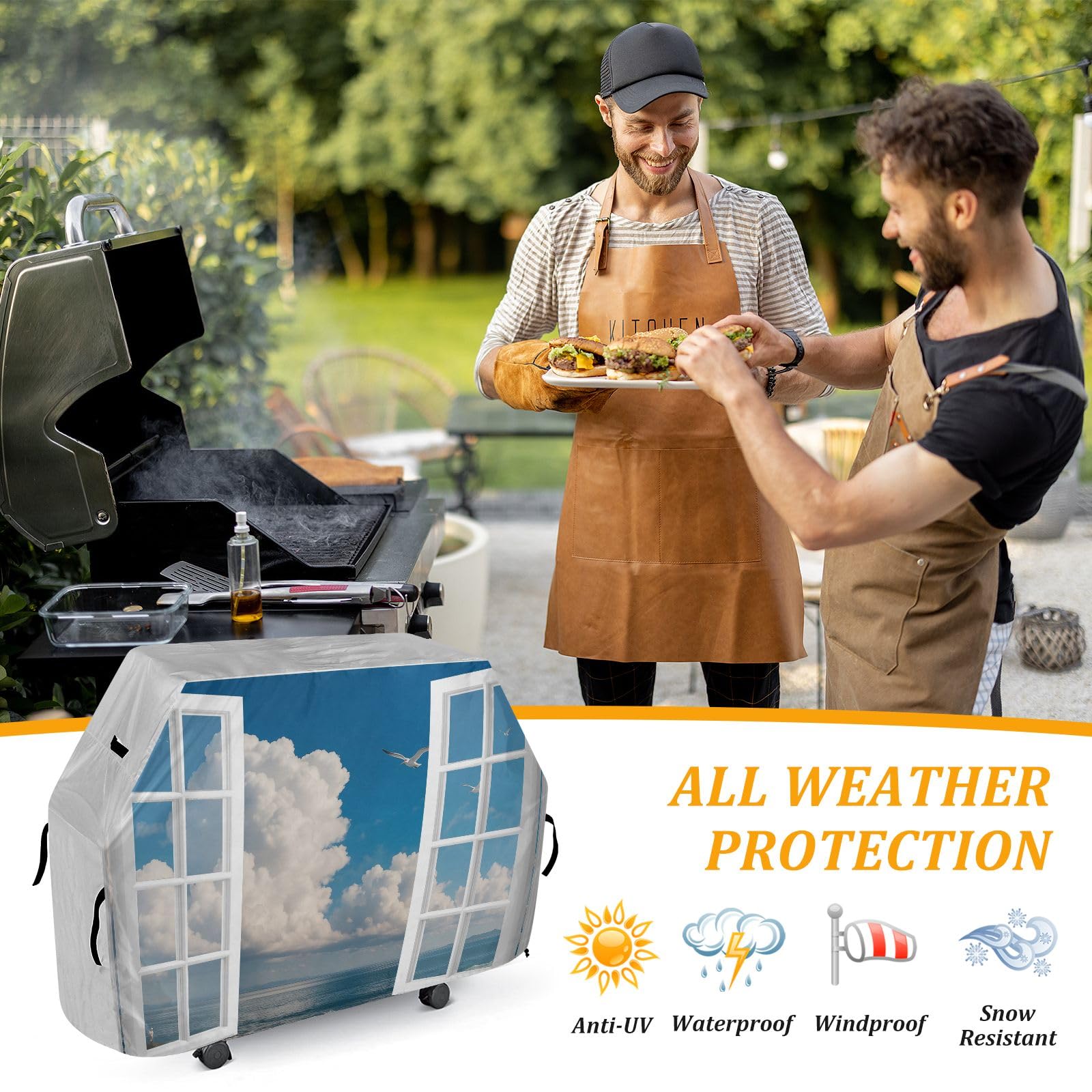 Copertura impermeabile resistente per barbecue da esterni per finestre e mare