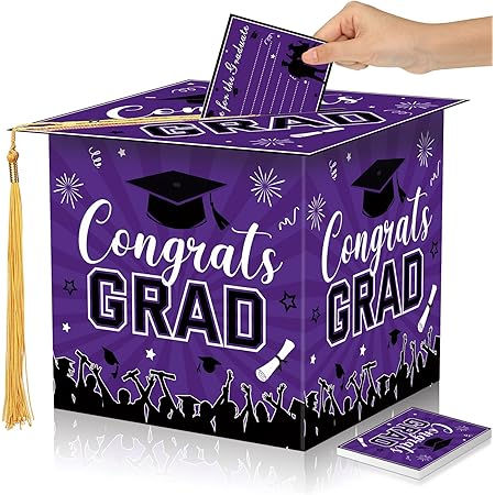 Amazon.com: Graduation Card Box Holder, Congrats Grad Foldable ...