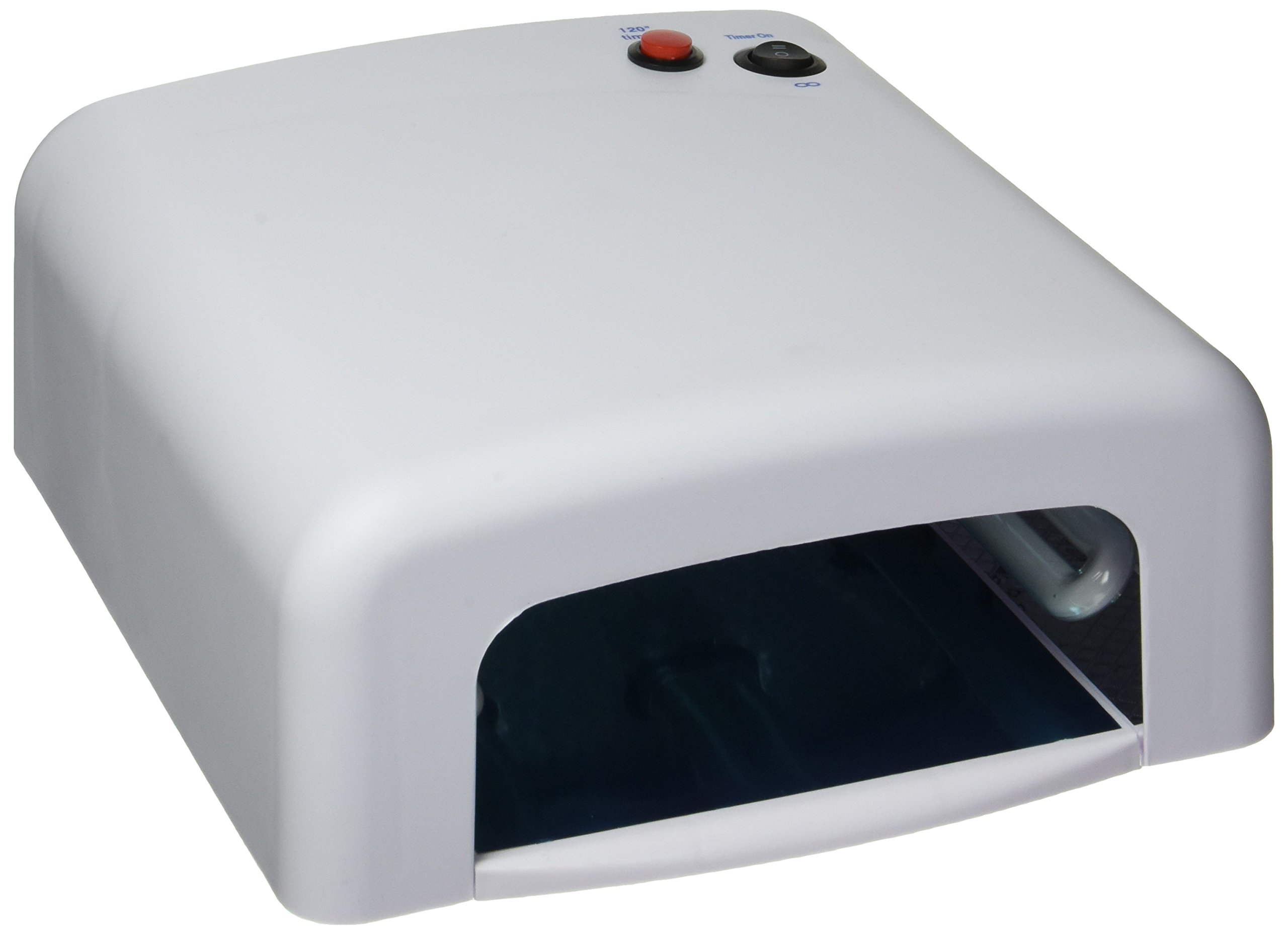 36W Nail Dryer UV Lamp/Light For Acrylic, Gelish & Shellac Curing, Upgraded with Sliding Tray & Timer Setting, 110V Nail Dryer+4x 9W Tube (White)