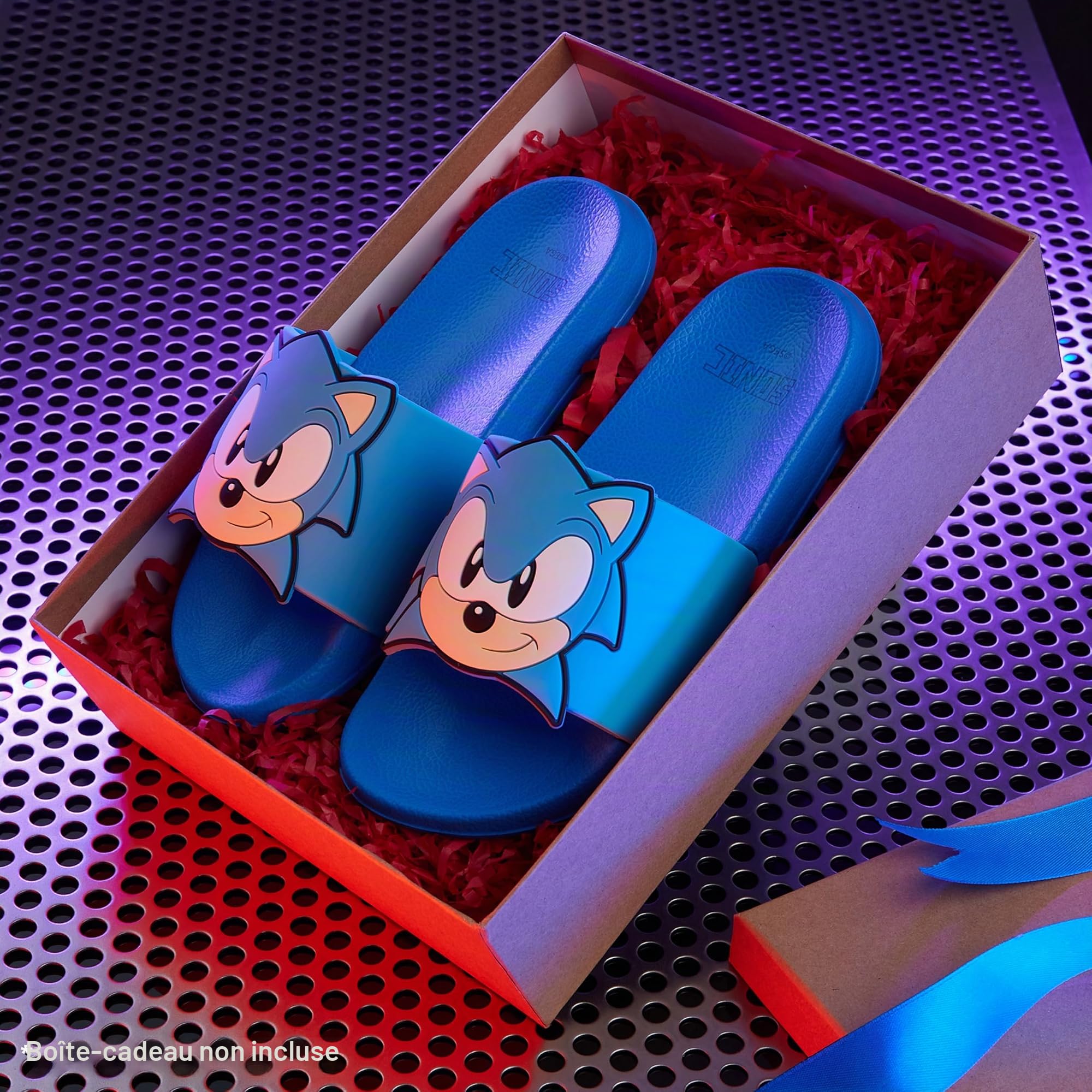 Get Trend Sonic The Hedgehog Claquette Enfant Garcon Fille Sandales Plastique Plage Claquettes Enfant Gamer Sandalettes Été Chaussures pour Piscine et Plage Tailles du 28 au 34