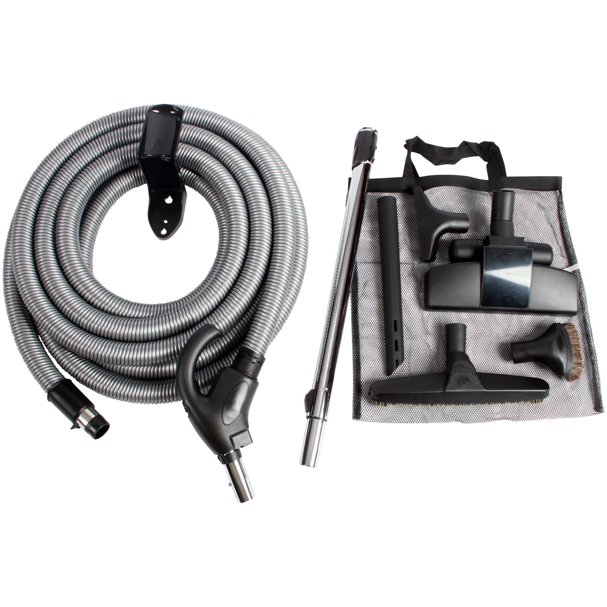 cen-tec systems 97305 central vacuum low voltage attachment kit with switch control hose, 30 ft, black