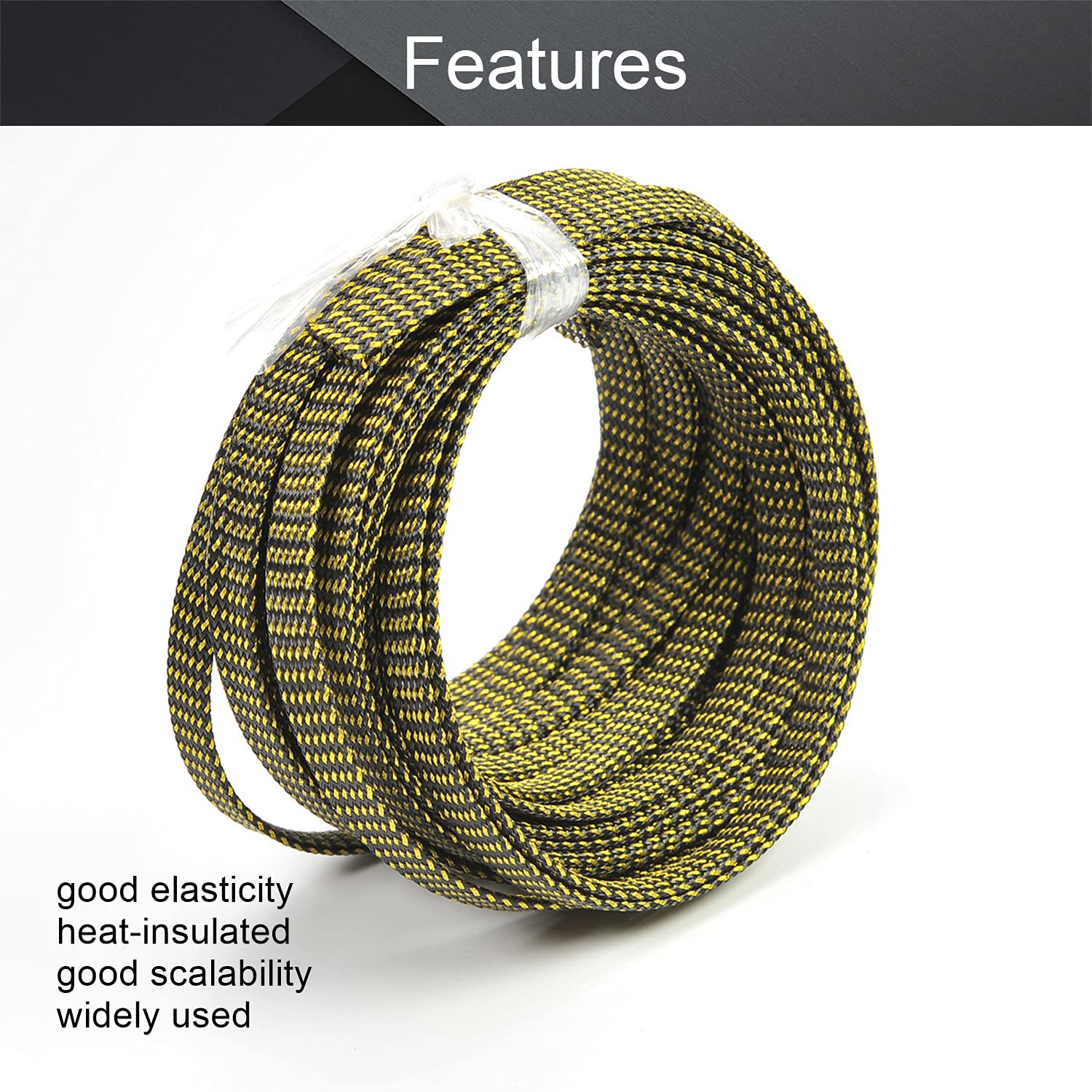 Snapklik.com : Othmro 10m/32.8ft PET Expandable Braid Cable Sleeving ...
