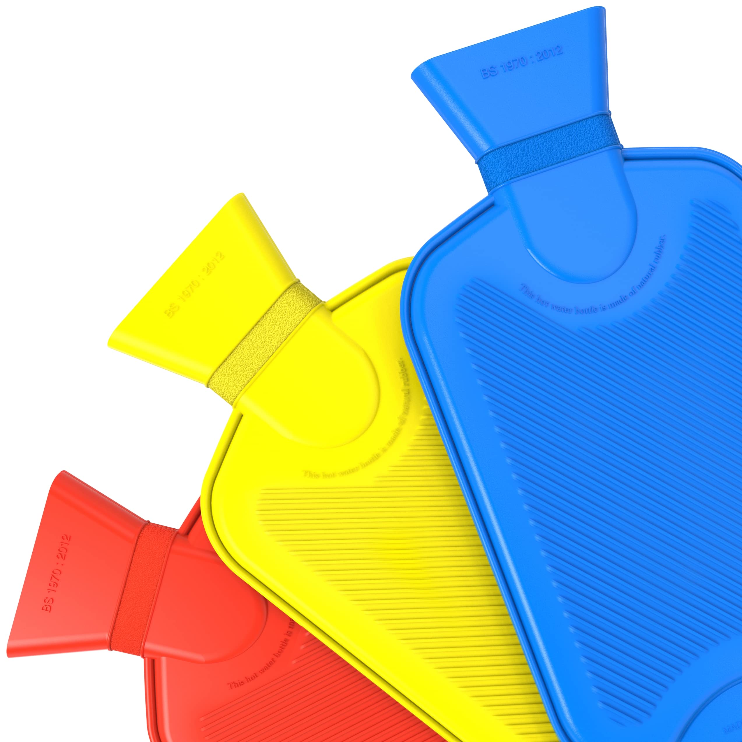 Medipaq® Mini Hot Water Bottles - 3 Pack - One of Each Colour (3X Pack Water Bottles)