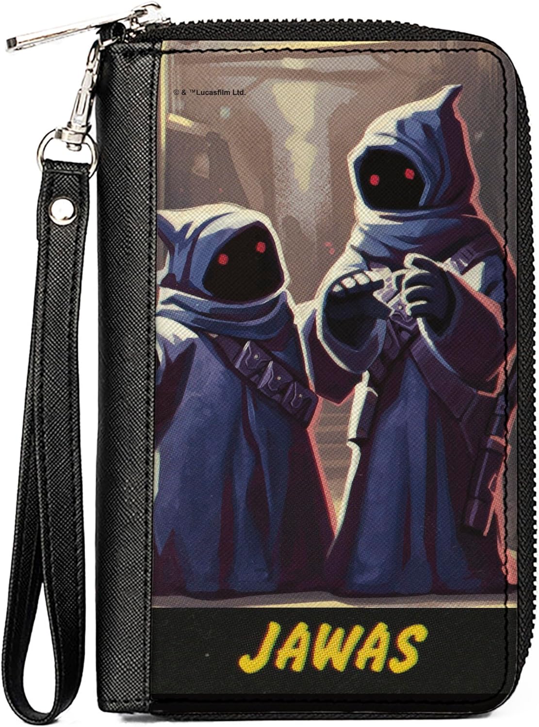Buckle-Down Women's PU Zip Around Wallet Rectangle-Star Wars Jawa, 7.5"x4.5"