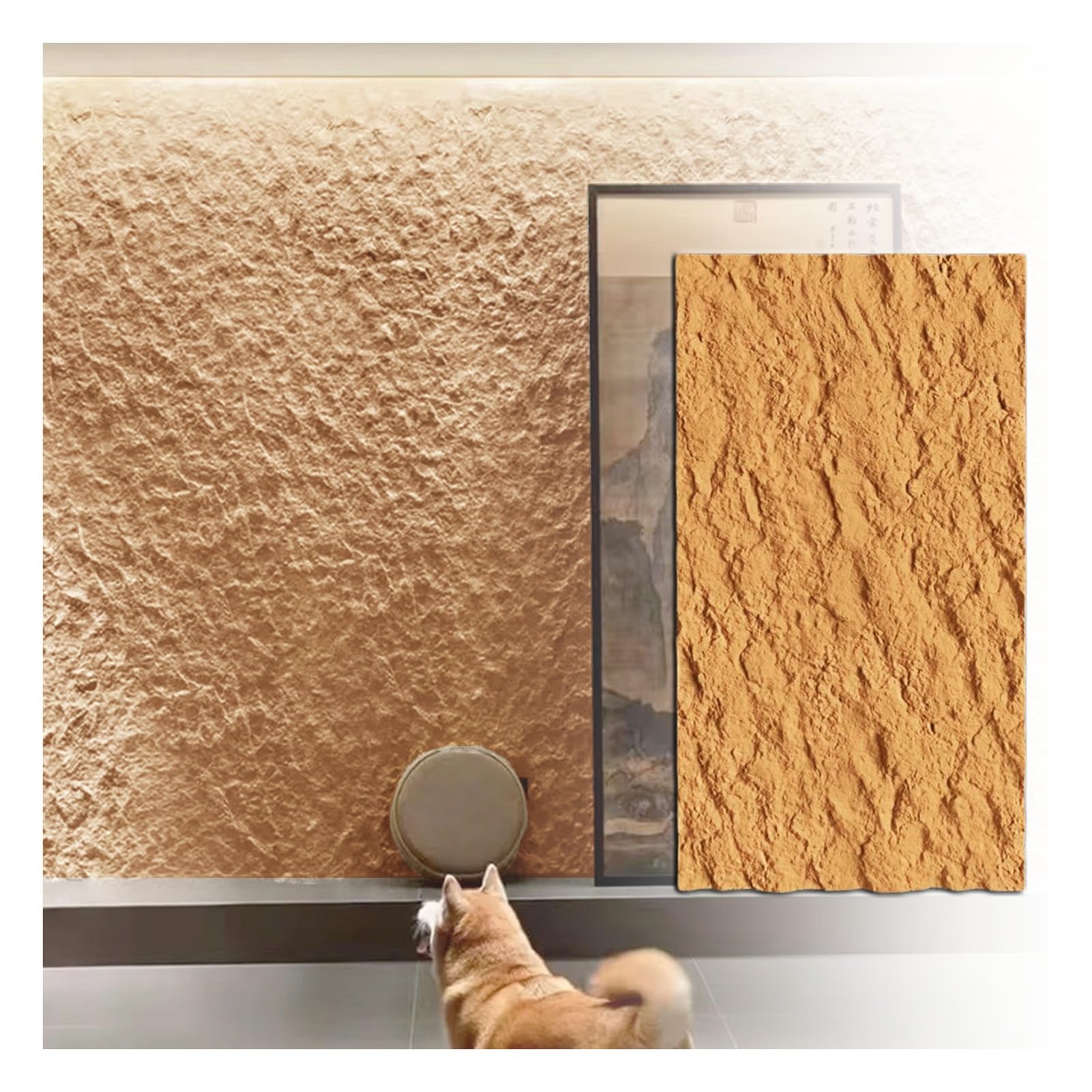 Panel de Pared de imitación de Piedra 3D, Panel de Pared de ladrillo con Textura de Cemento PU, Impermeable y Ligero, Revestimiento de Pared Decorativo de Interior, Adecuado para Paredes de