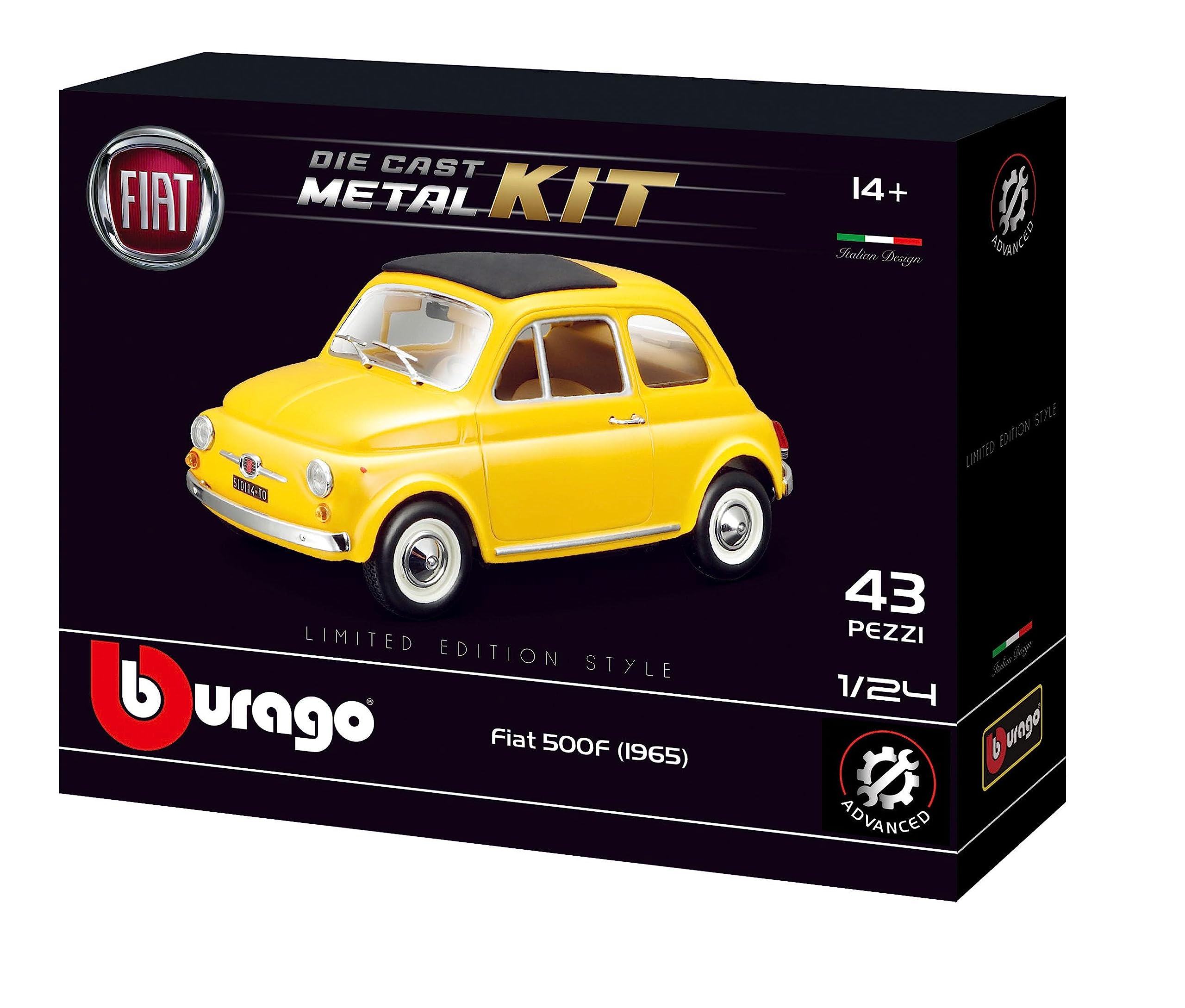 Amazon | ブラーゴ プラモデル 1/24 フィアット FIAT 500F 1965 塗装済