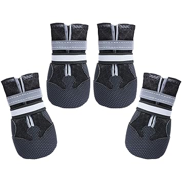 Ulandago Breathable Mesh Dog Boots Nonslip Soft Sole for Medium Large Dogs