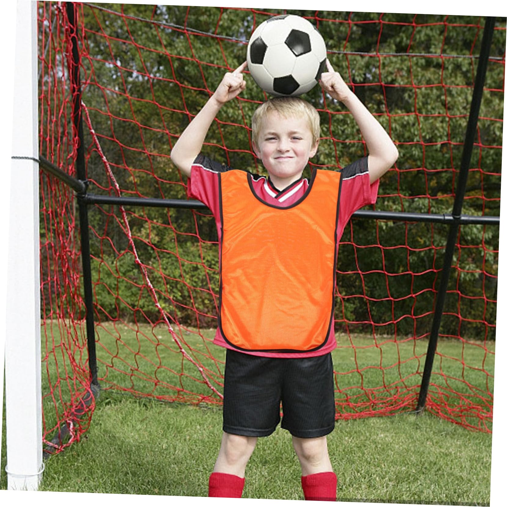 Gogogmee Men's Soccer Vest Basketball Practice Youth Sports Pinnies Portable Machine Washable Lightweight Comfortable