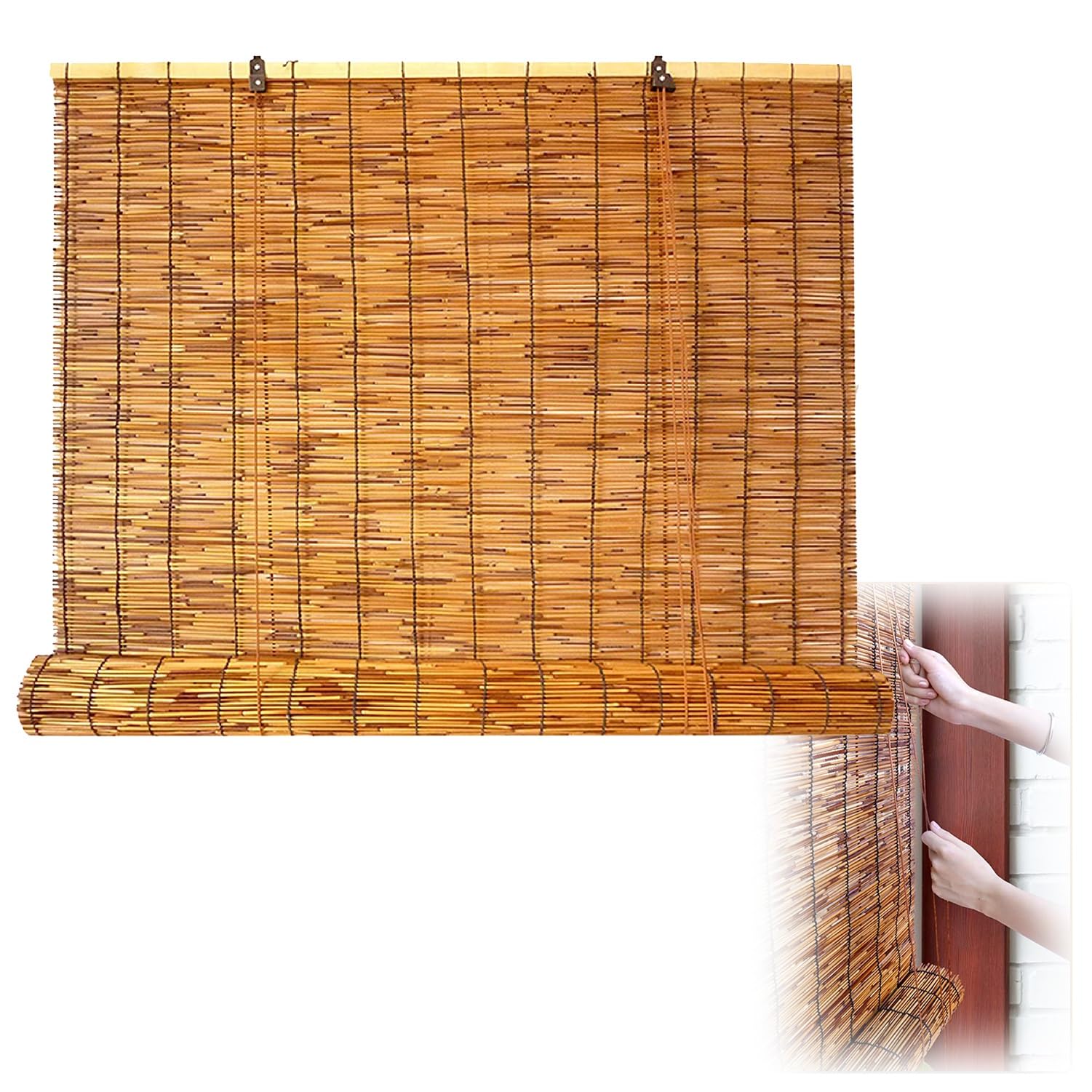Amazon｜屋外 竹すだれ 天津すだれ 簾 目隠し 幅45 55 60 75 80 95 105