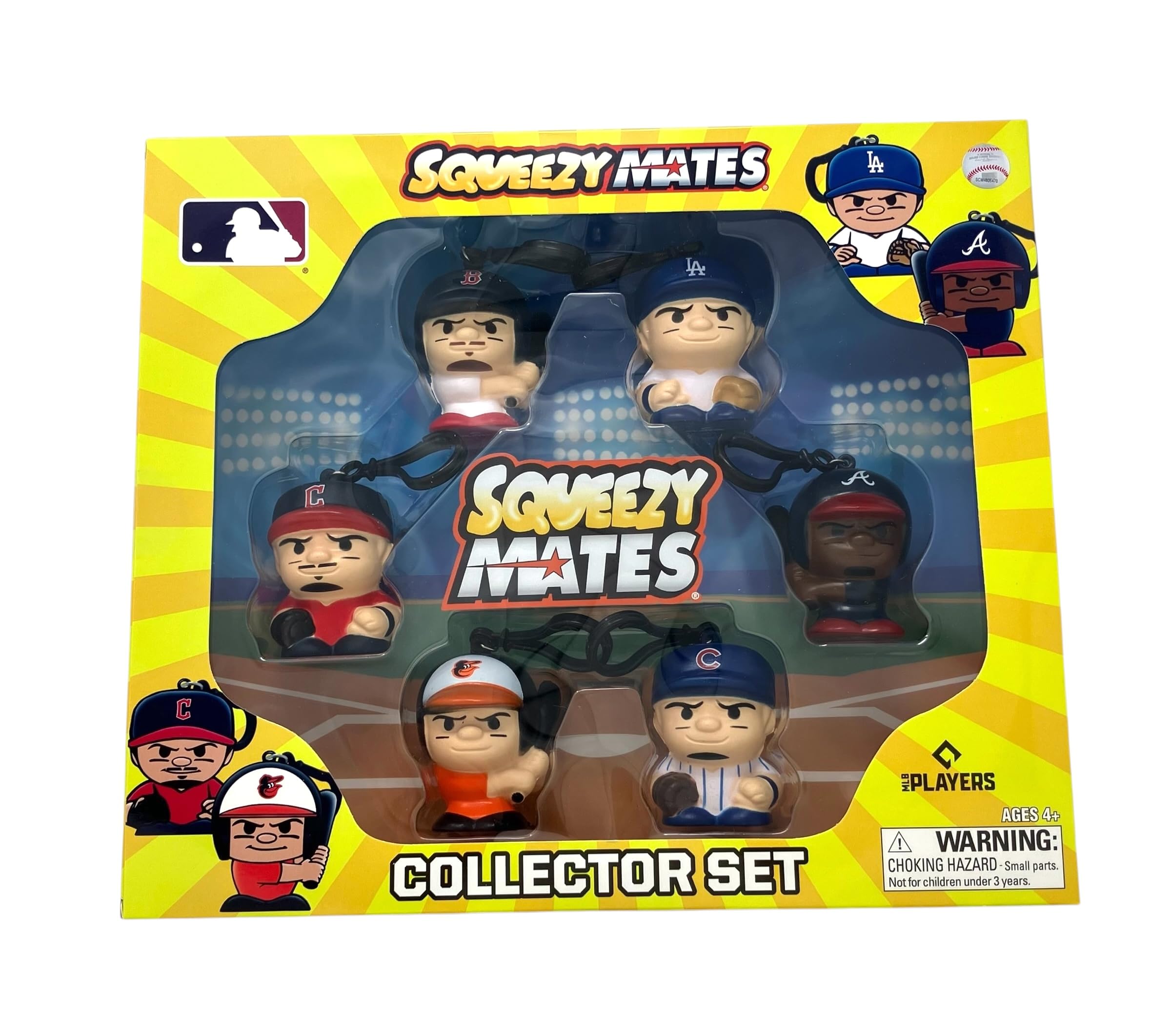 TeenyMates Party Animal MLB 2025 Squeezymates Figures, Team Colors, One Size (Squeezymates 2025 MLB Box Set)