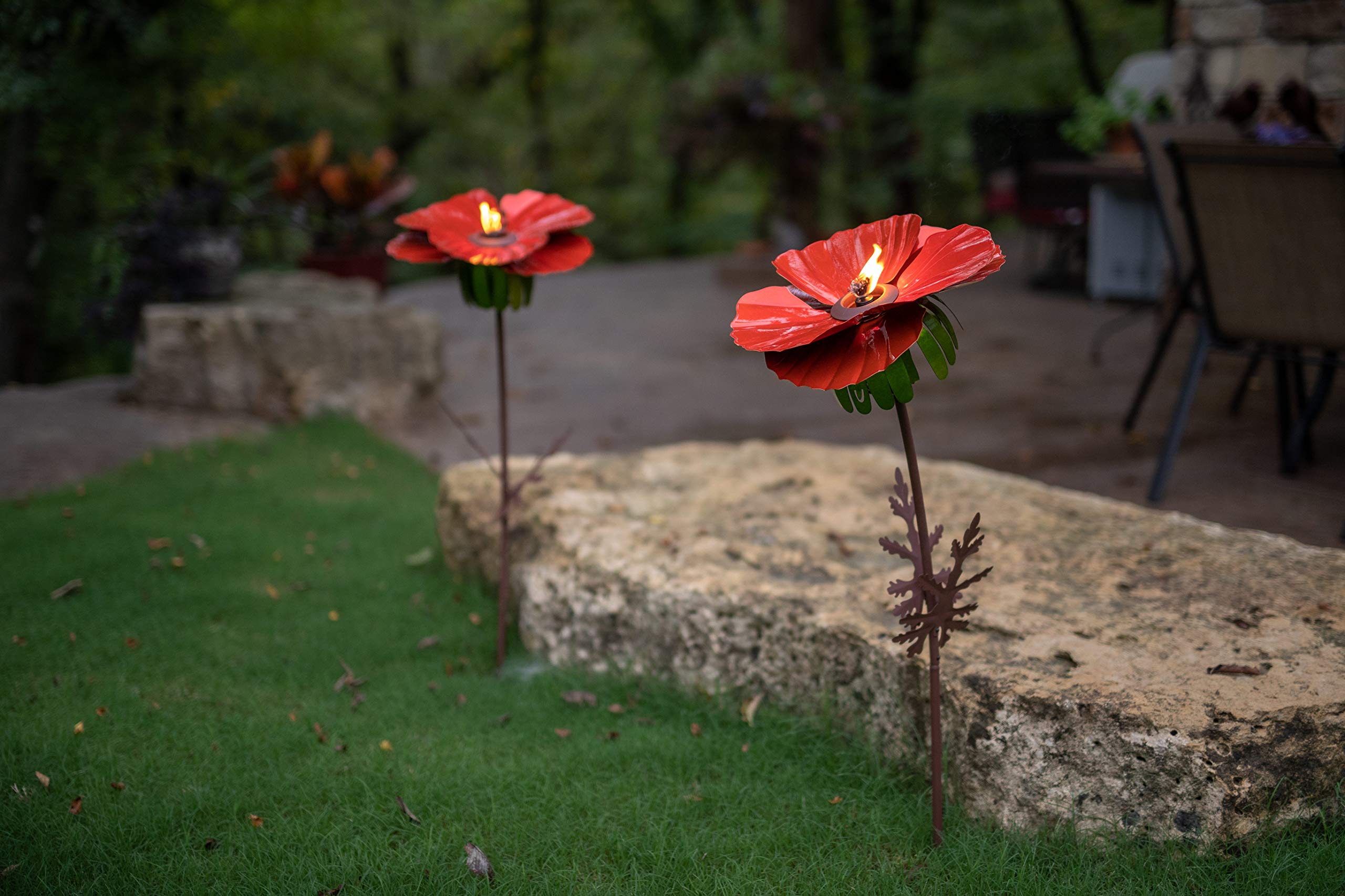 Desert Steel Flower Torch - (Red Poppy, 36