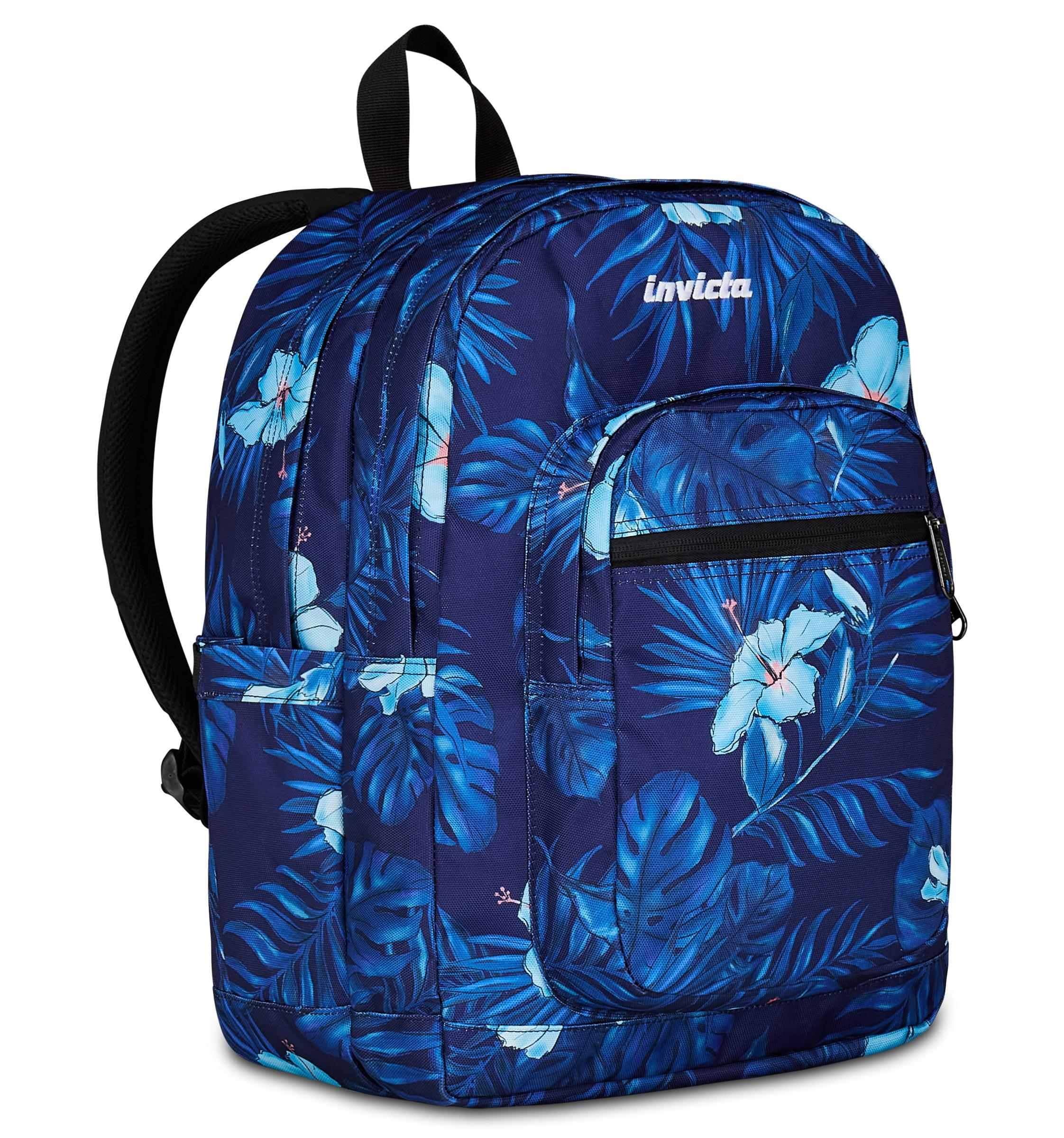 Invicta Zaino Scuola Jelek, Blu, Doppio Scomparto Con Tasca per PC e Tasca per Borraccia, 34 lt, Scuola Media e Superiore, Zaino Ragazza