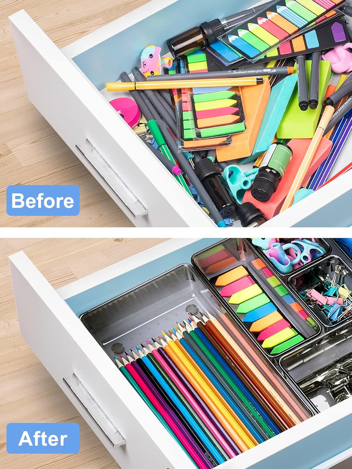 Buy JARLINK 12 Pack Plastic Drawer Organizers Set, 4 Size Bathroom and